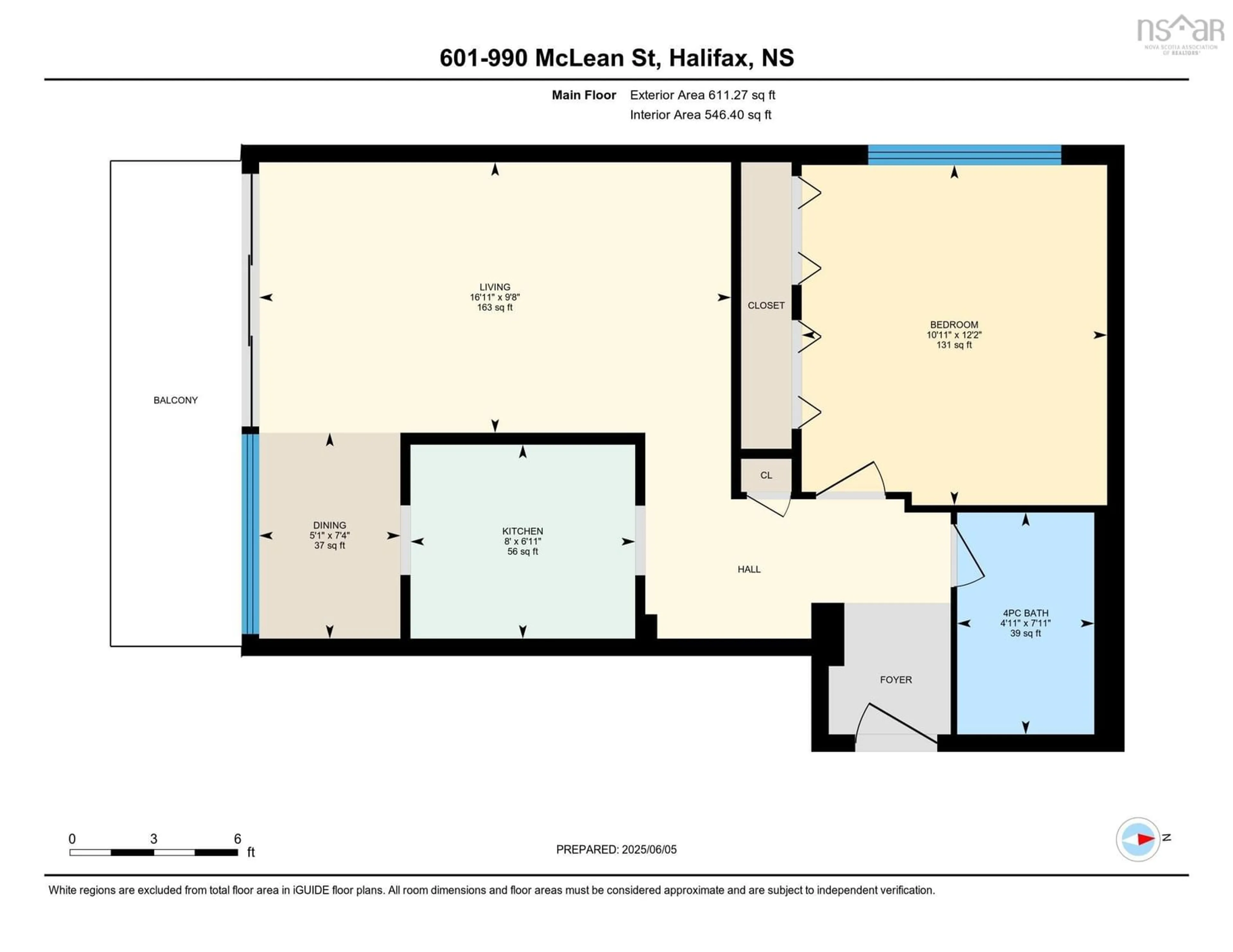 Floor plan for 990 Mclean St #601, Halifax Nova Scotia B3H 2V1