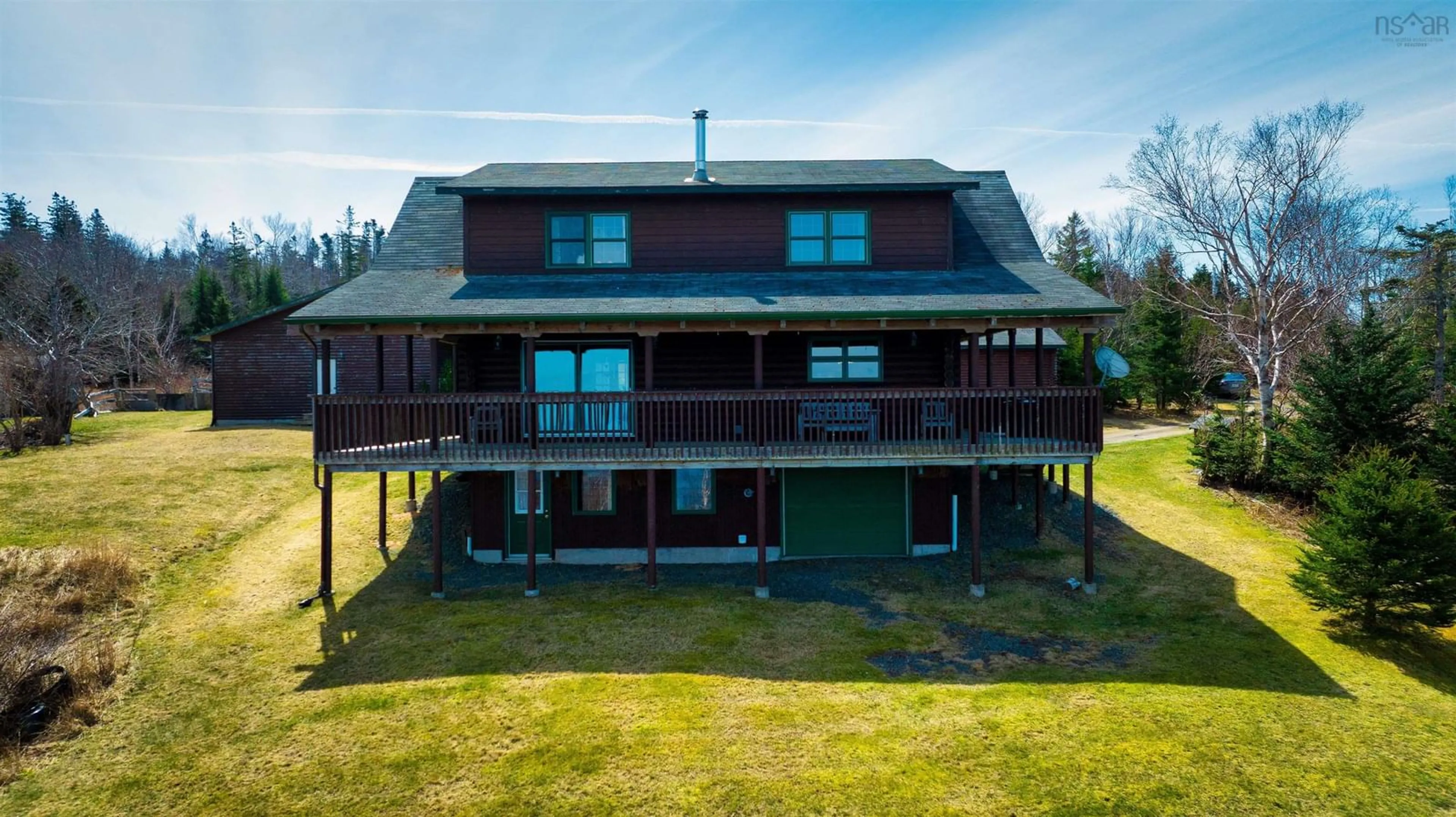 A pic from outside/outdoor area/front of a property/back of a property/a pic from drone, water/lake/river/ocean view for 165 Diana Mountain Rd, The Points West Bay Nova Scotia B0E 3K0