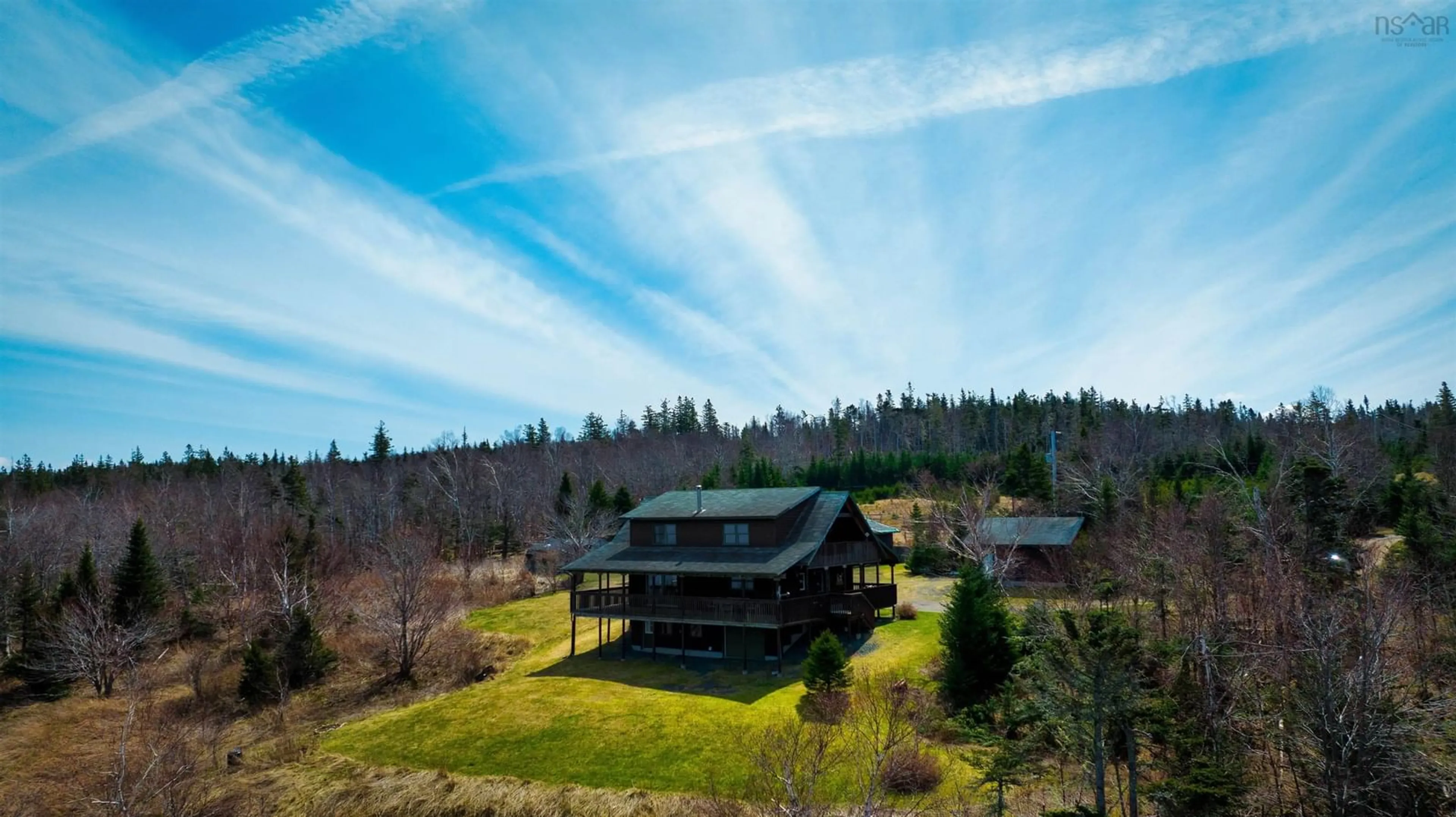 A pic from outside/outdoor area/front of a property/back of a property/a pic from drone, water/lake/river/ocean view for 165 Diana Mountain Rd, The Points West Bay Nova Scotia B0E 3K0