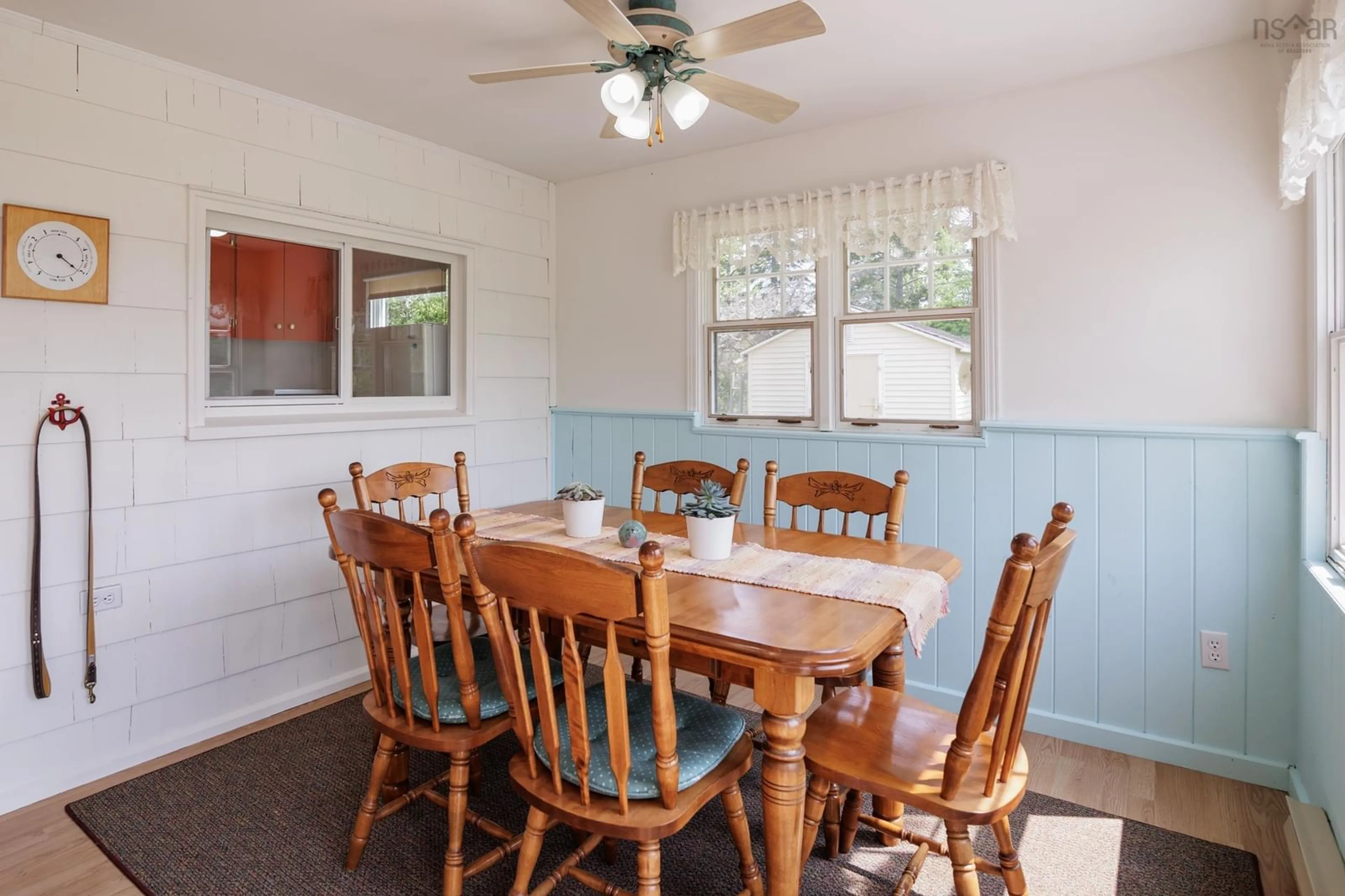 Dining room, wood/laminate floor for 195 Reids Cove Rd, Sand Point Nova Scotia B0K 1V0