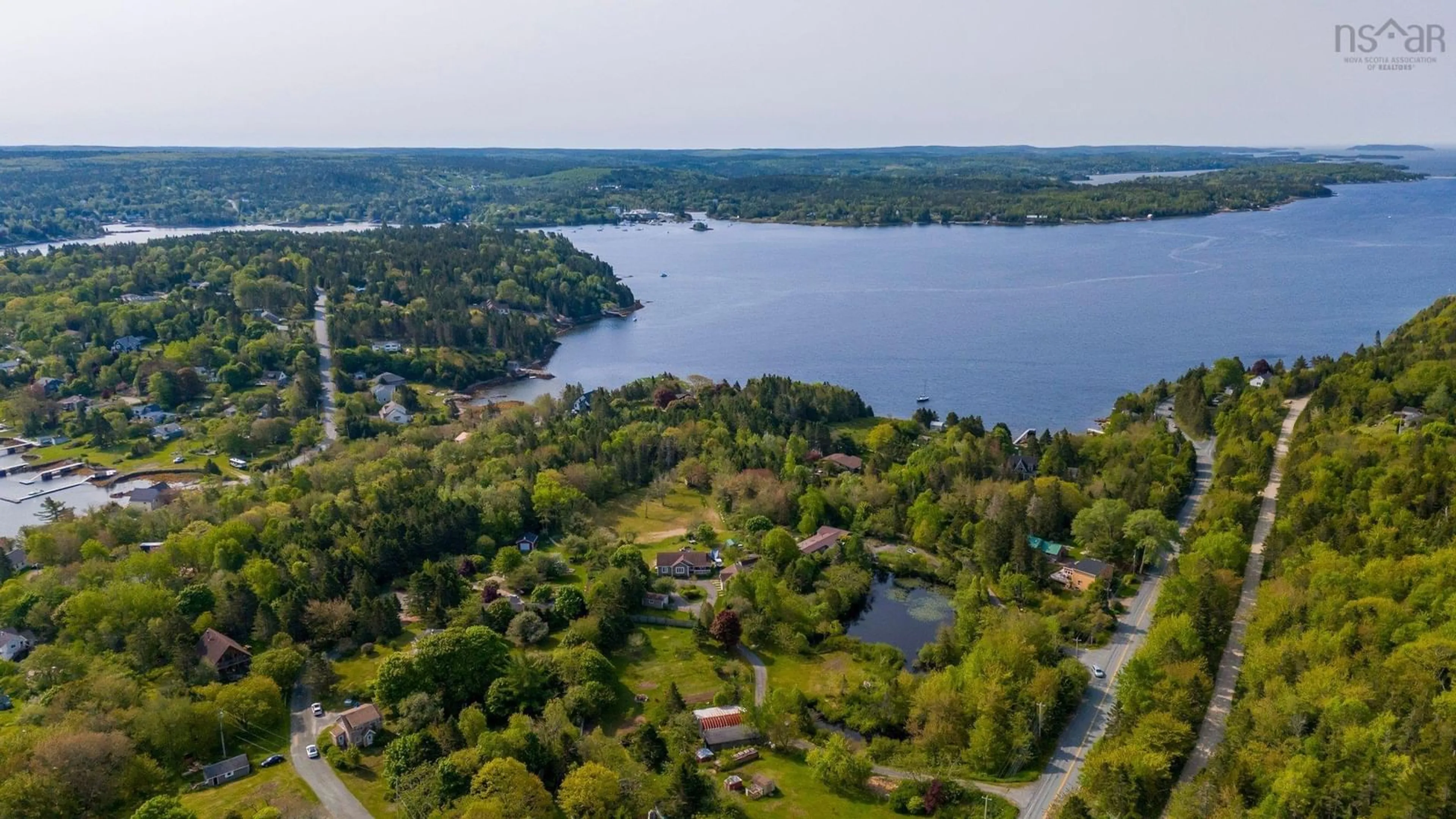 A pic from outside/outdoor area/front of a property/back of a property/a pic from drone, water/lake/river/ocean view for 23 Rhyno Rd, Head Of St. Margarets Bay Nova Scotia B3Z 1Y5