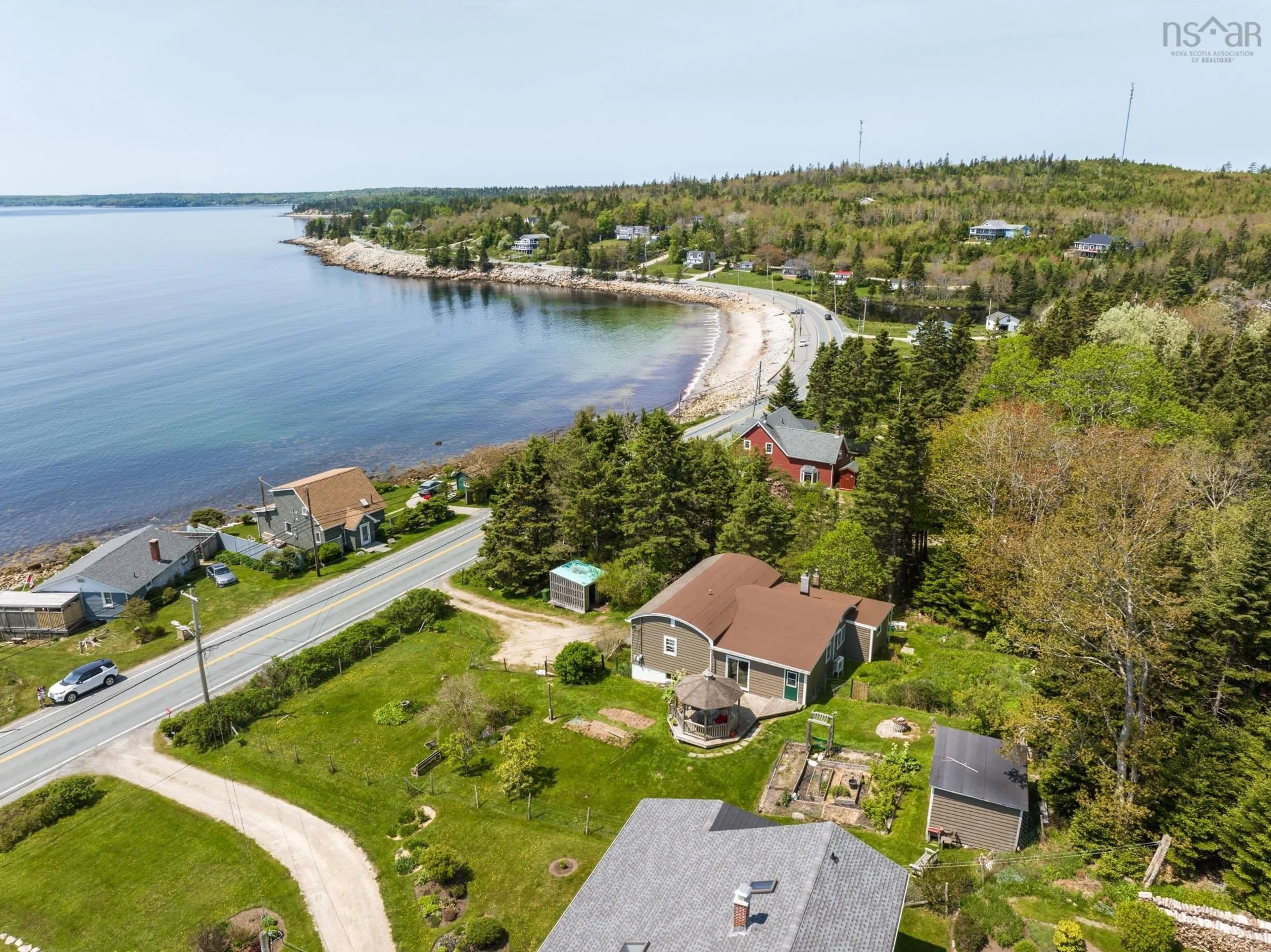 A pic from outside/outdoor area/front of a property/back of a property/a pic from drone, water/lake/river/ocean view for 9199 St Margarets Bay Rd, Queensland Nova Scotia B0J 1T0