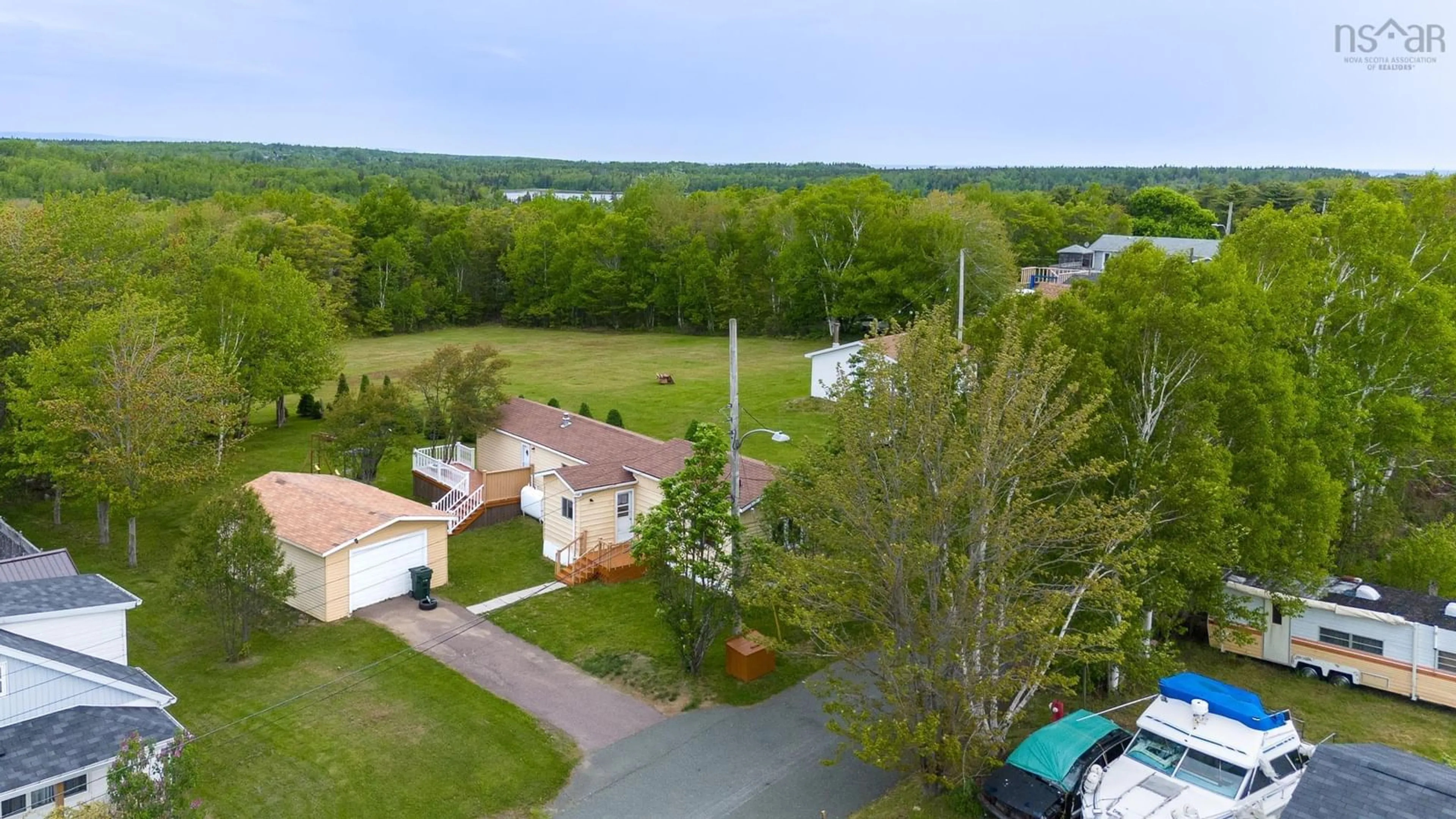 A pic from outside/outdoor area/front of a property/back of a property/a pic from drone, unknown for 37 Gears Lane, Florence Nova Scotia B1Y 1H6
