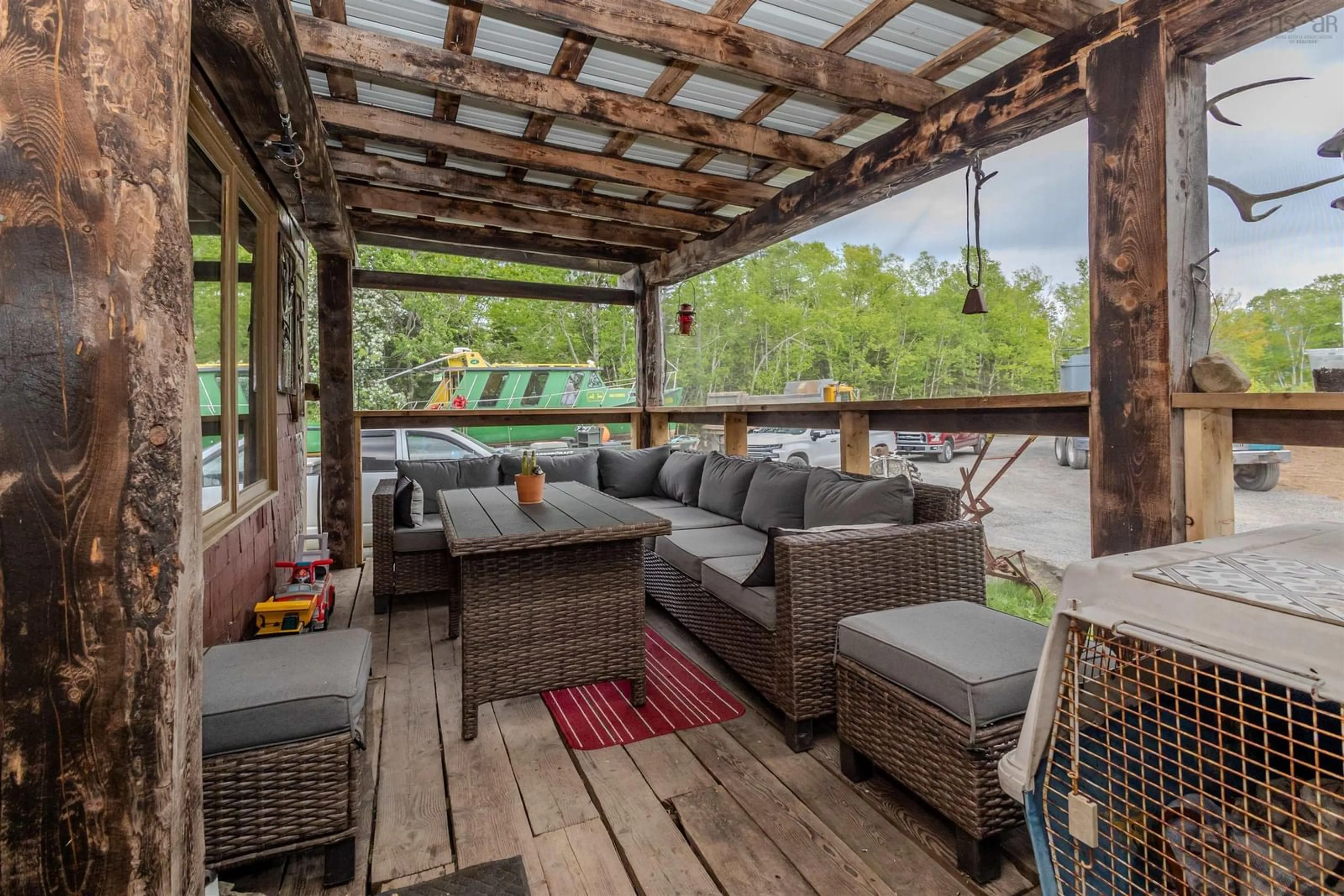 Patio, water/lake/river/ocean view for 1651 Trout Brook Rd, Albert Bridge Nova Scotia B1K 2L2