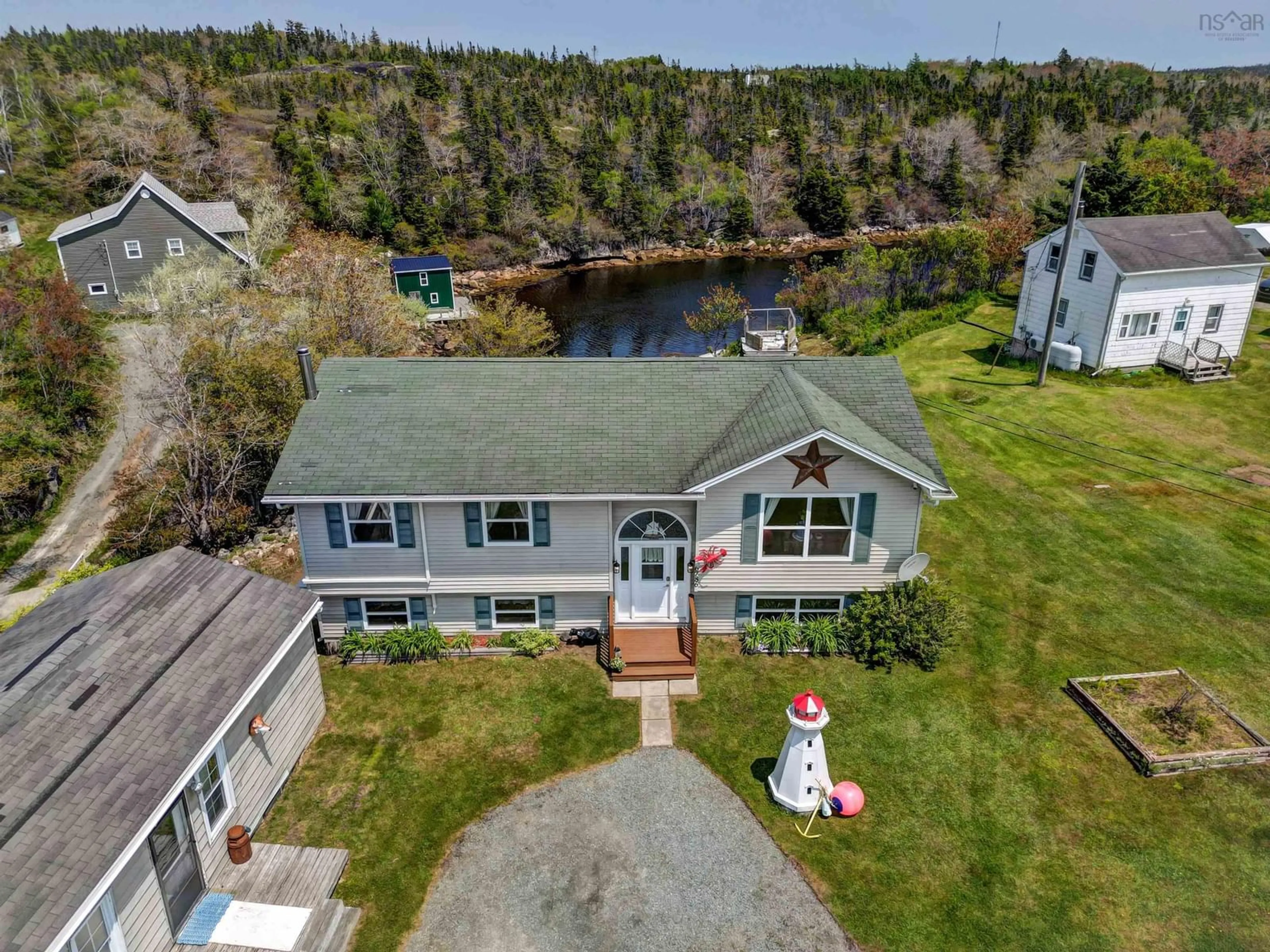 A pic from outside/outdoor area/front of a property/back of a property/a pic from drone, water/lake/river/ocean view for 6786 Prospect Rd, West Dover Nova Scotia B3Z 3T2
