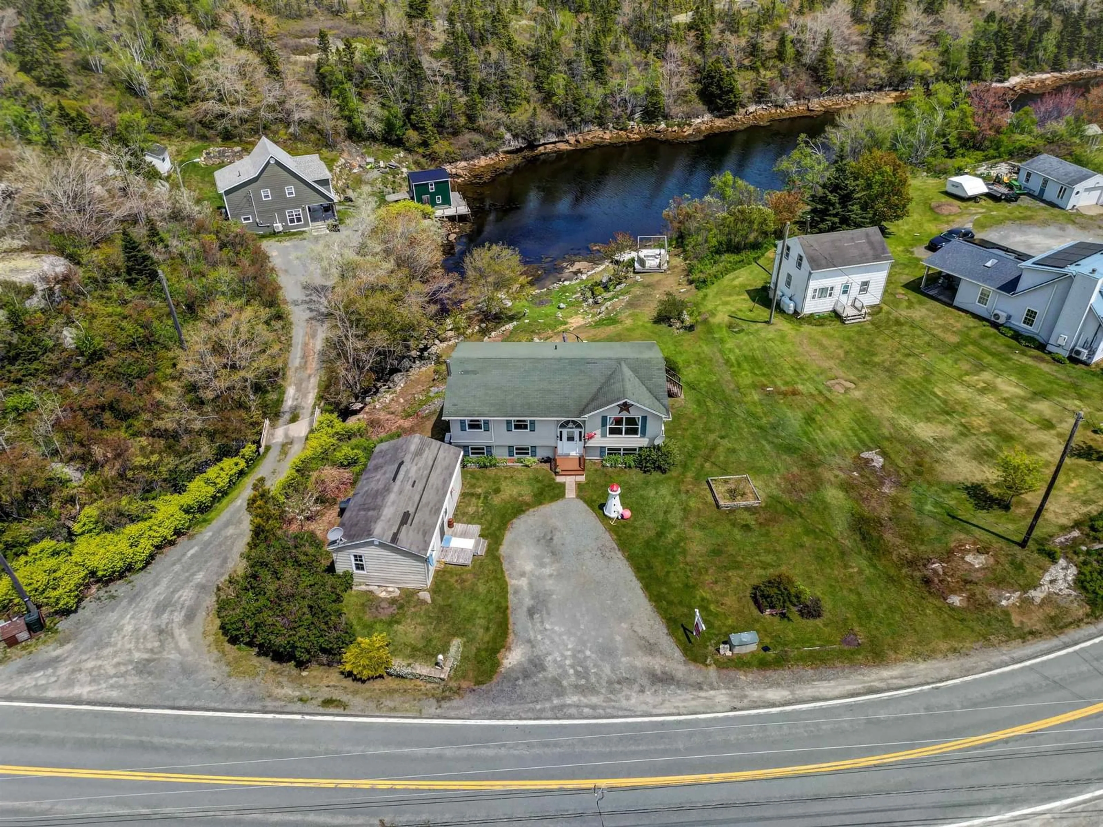 A pic from outside/outdoor area/front of a property/back of a property/a pic from drone, water/lake/river/ocean view for 6786 Prospect Rd, West Dover Nova Scotia B3Z 3T2