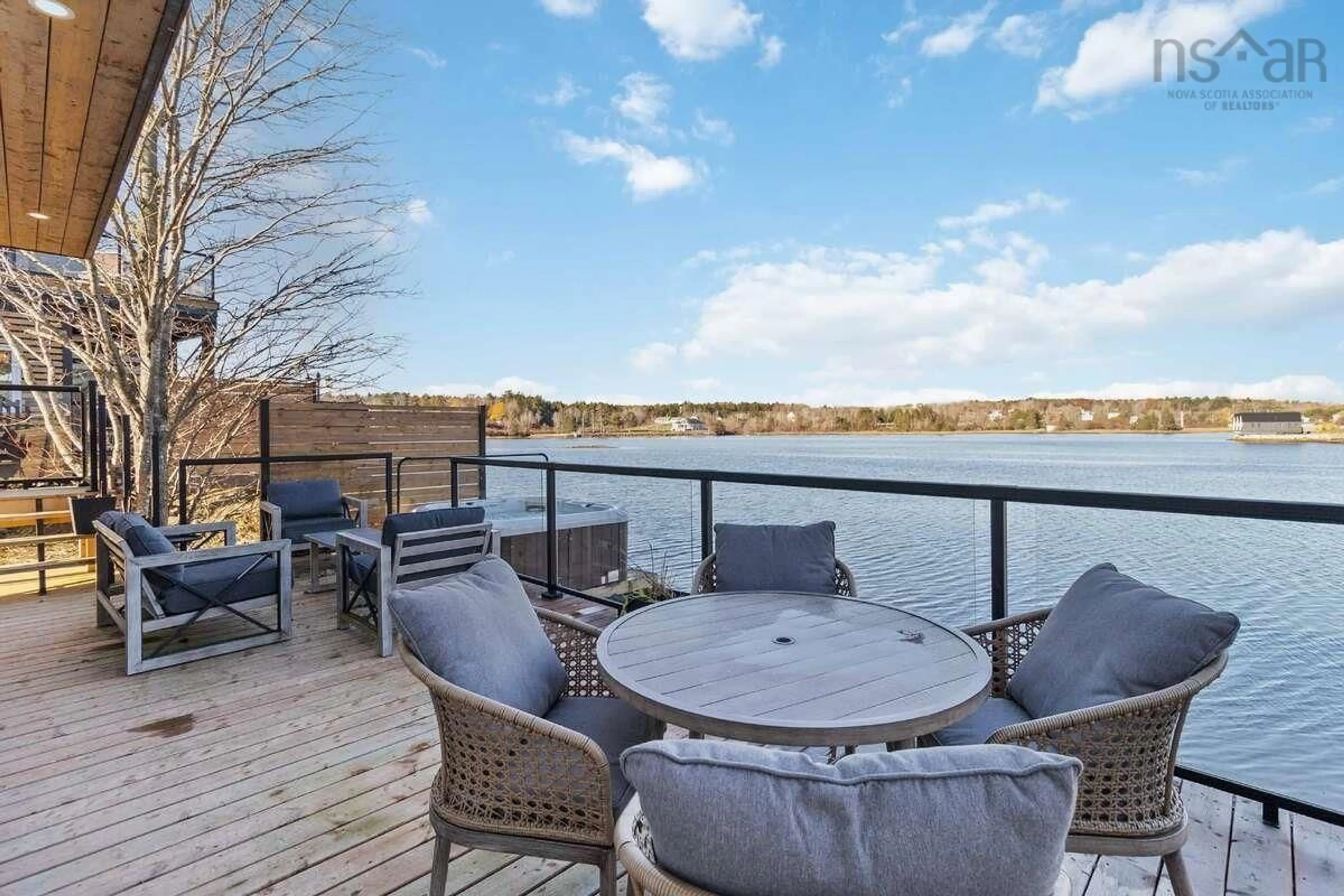 Patio, water/lake/river/ocean view for 693 Masons Beach Rd #3, First South Nova Scotia B0J 2C0