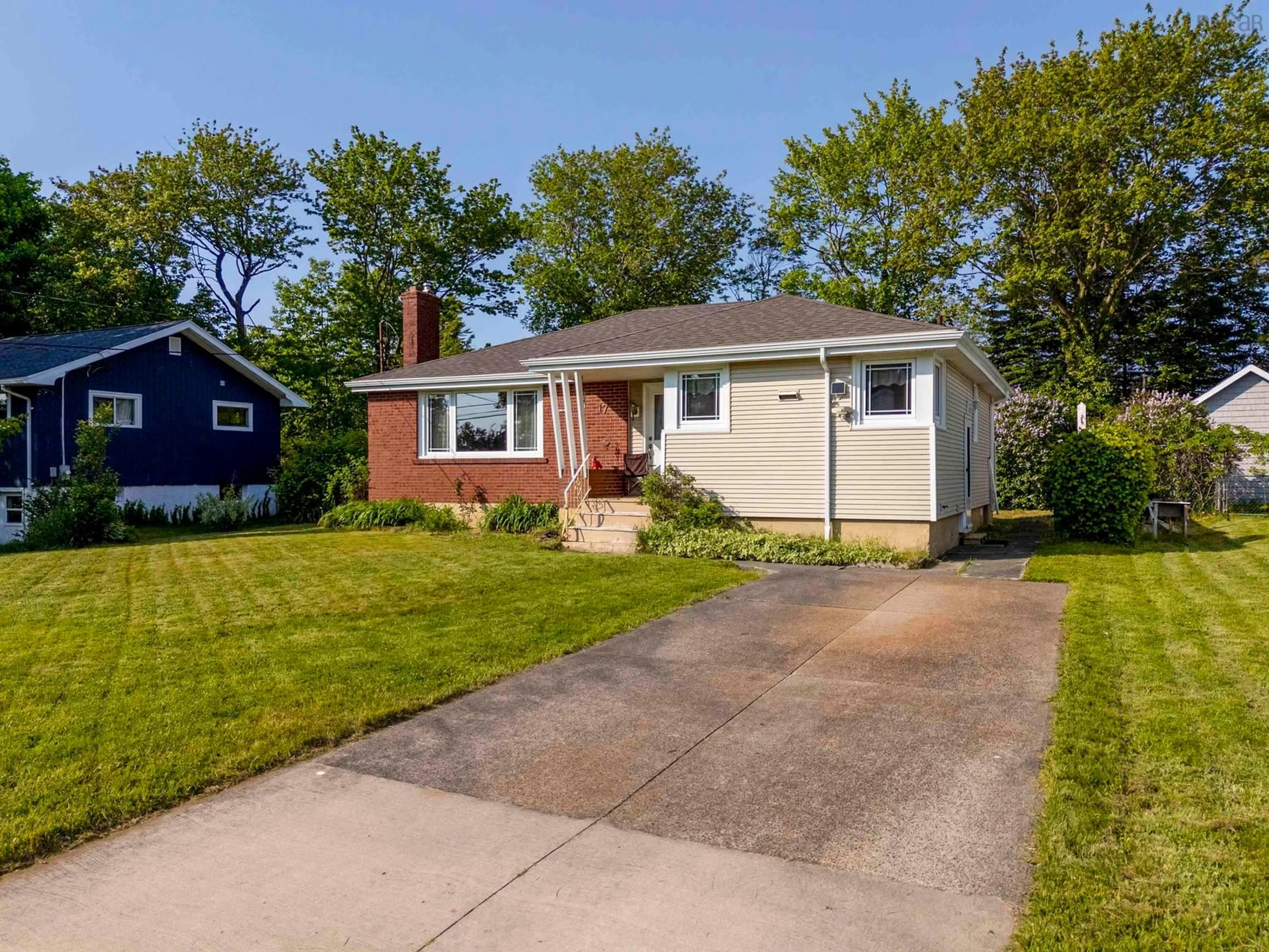 Home with vinyl exterior material, street for 17 Penhorn Dr, Dartmouth Nova Scotia B2Y 3K6