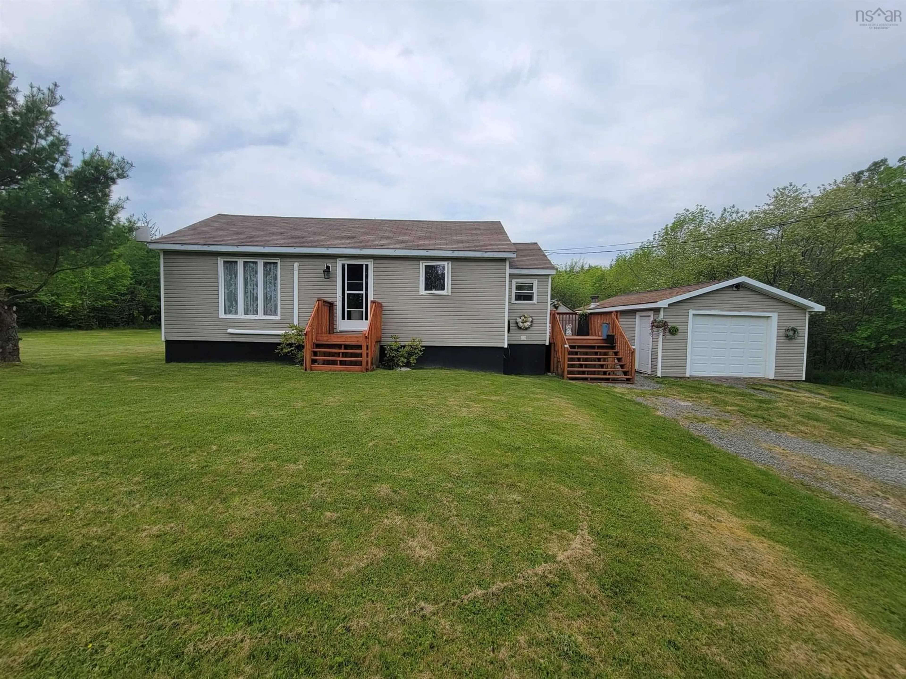 A pic from outside/outdoor area/front of a property/back of a property/a pic from drone, unknown for 3518 Grand Mira North Rd, Sandfield Nova Scotia B1K 1W9