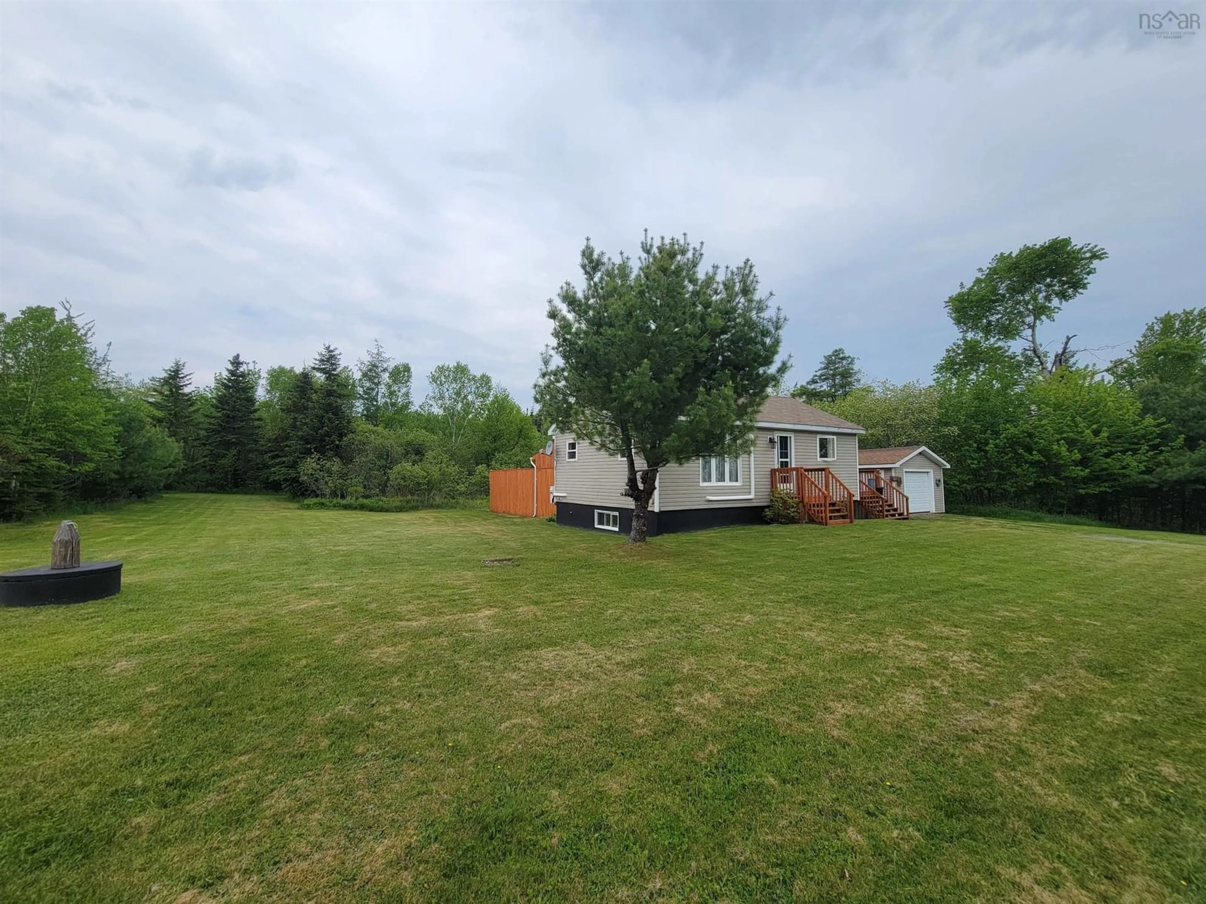 A pic from outside/outdoor area/front of a property/back of a property/a pic from drone, unknown for 3518 Grand Mira North Rd, Sandfield Nova Scotia B1K 1W9