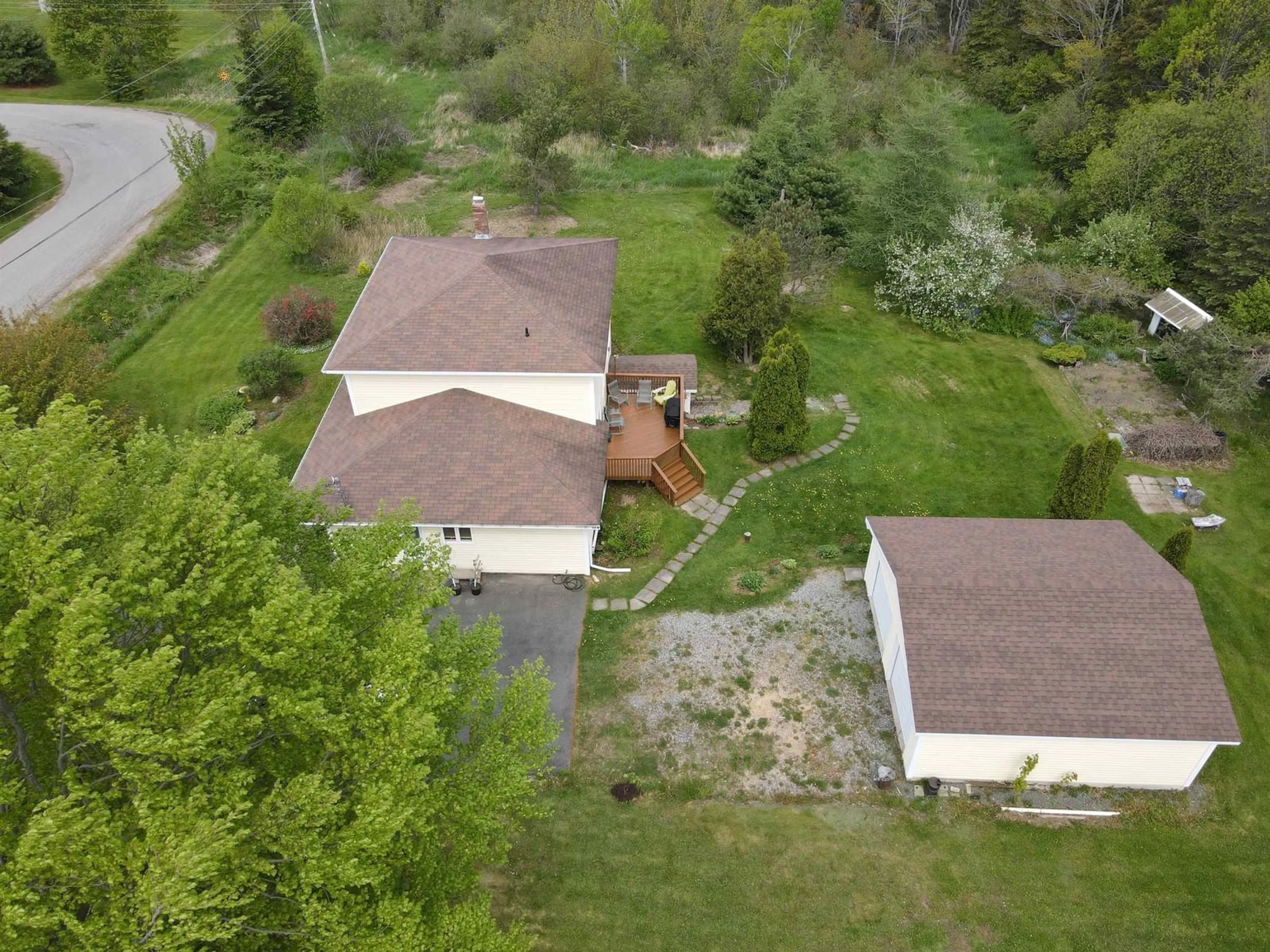 A pic from outside/outdoor area/front of a property/back of a property/a pic from drone, unknown for 17 Hallmark Crescent Cres, Howie Centre Nova Scotia B1L 1C7