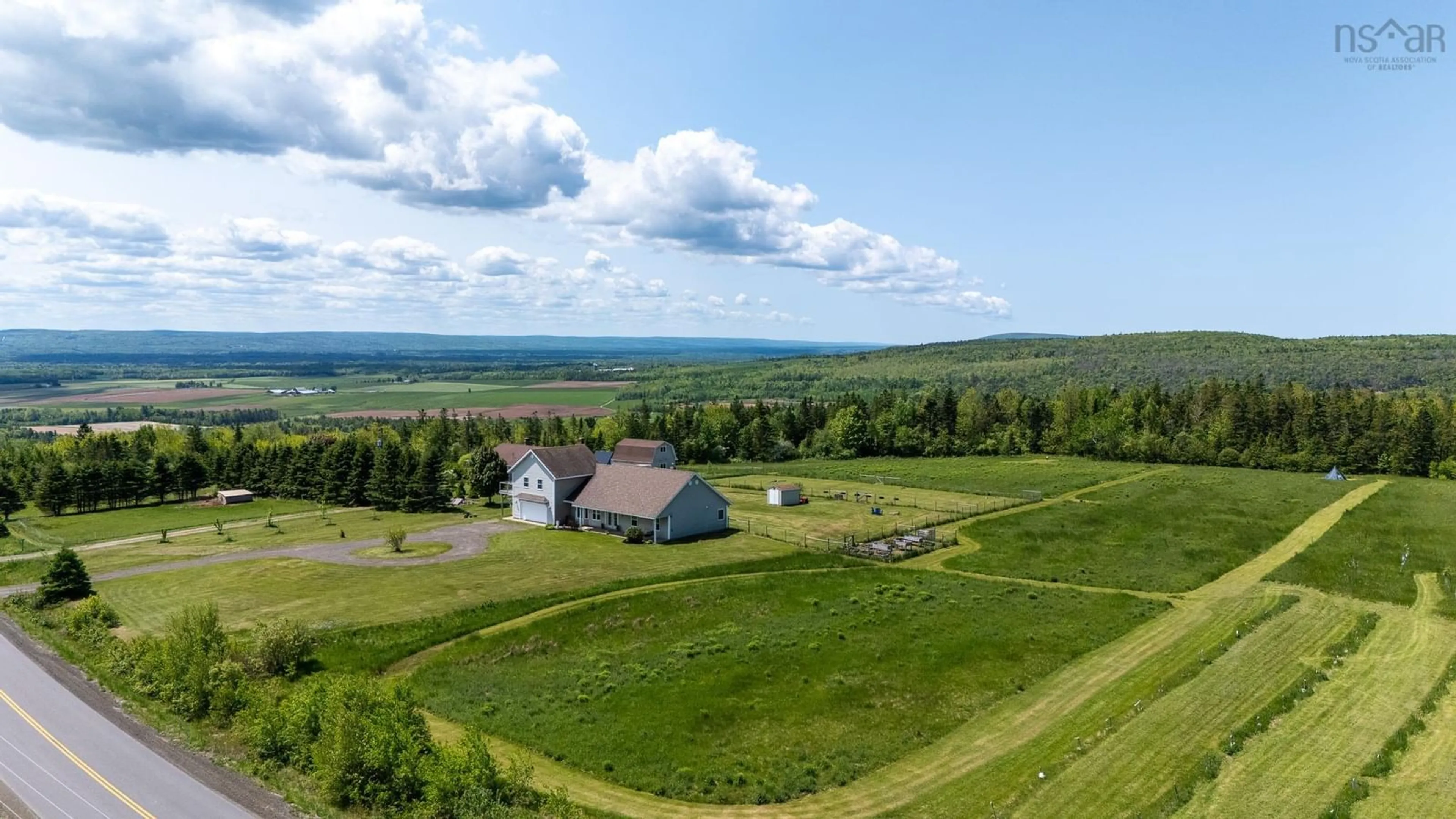 A pic from outside/outdoor area/front of a property/back of a property/a pic from drone, mountain view for 909 Stronach Mountain Rd, Melvern Square Nova Scotia B0P 1R0