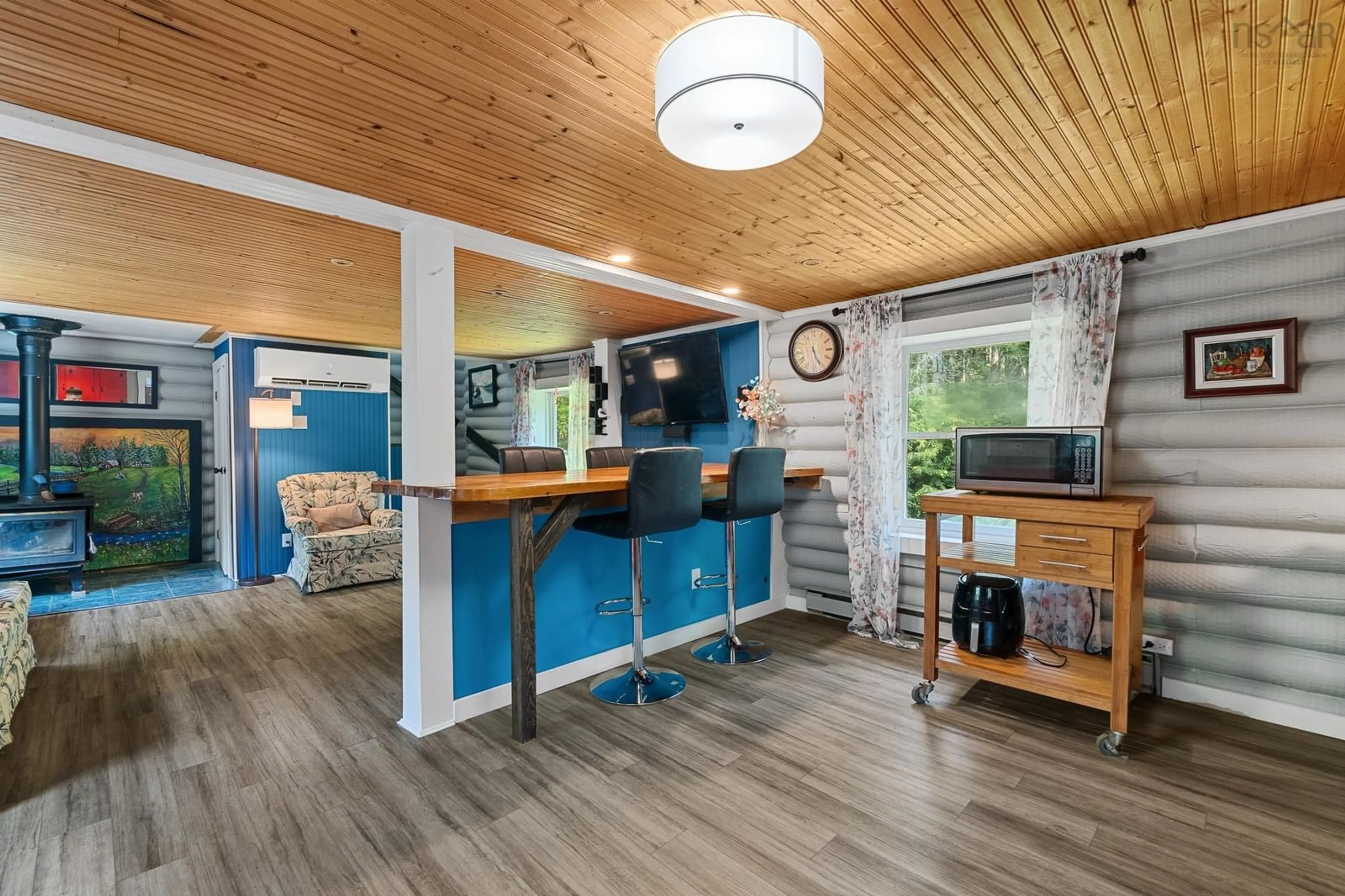 Open concept kitchen, wood/laminate floor for 406 Truro Heights Rd, Truro Heights Nova Scotia B6L 1X6