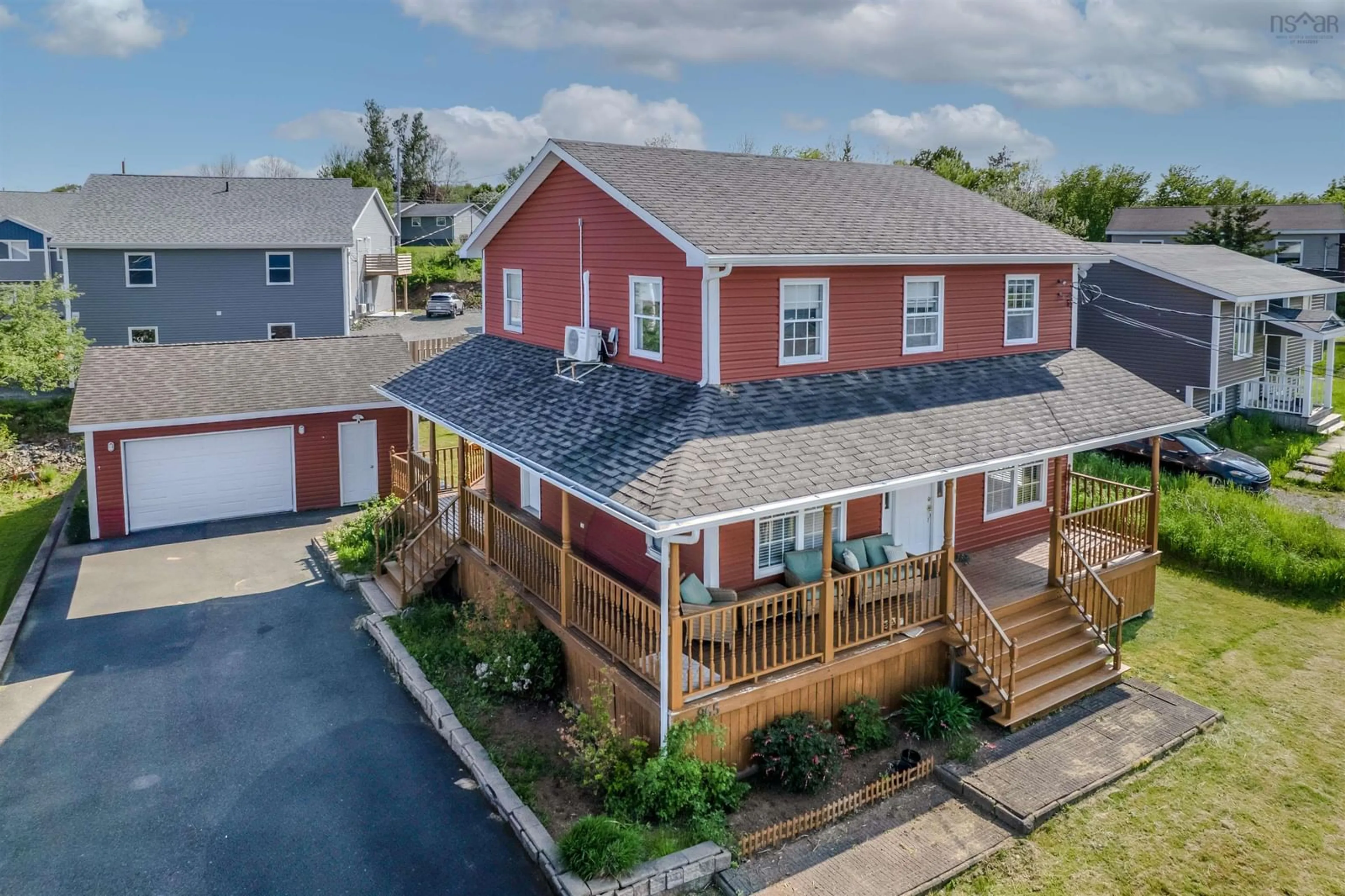 A pic from outside/outdoor area/front of a property/back of a property/a pic from drone, street for 965 Westmount Rd, Westmount Nova Scotia B1R 1C5
