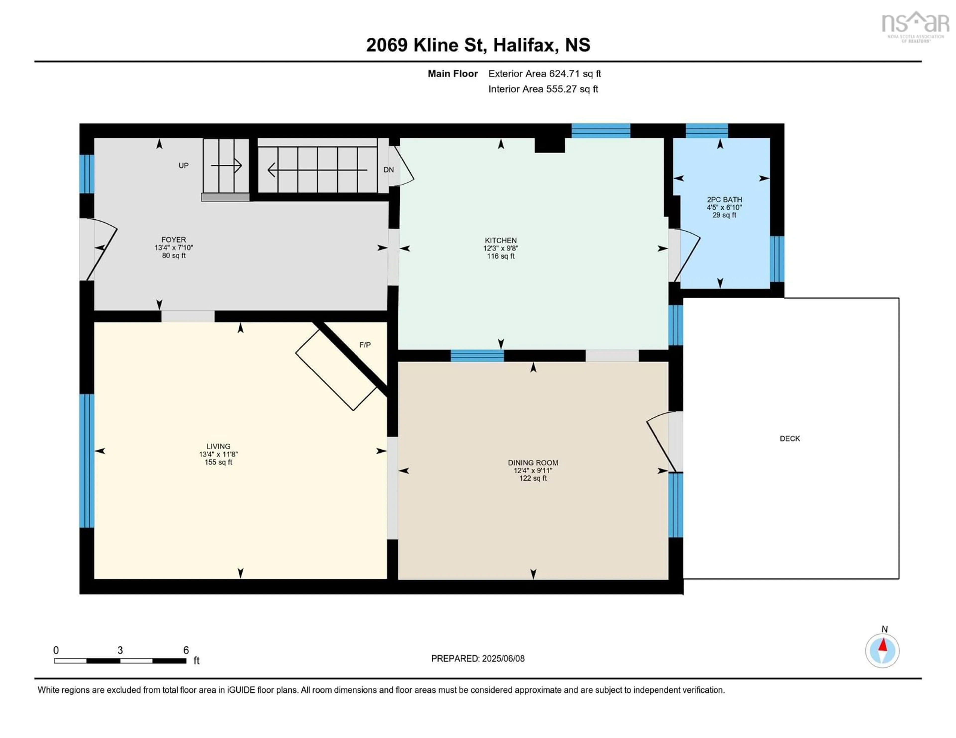Floor plan for 2069 Kline St, Halifax Nova Scotia B3L 2X4