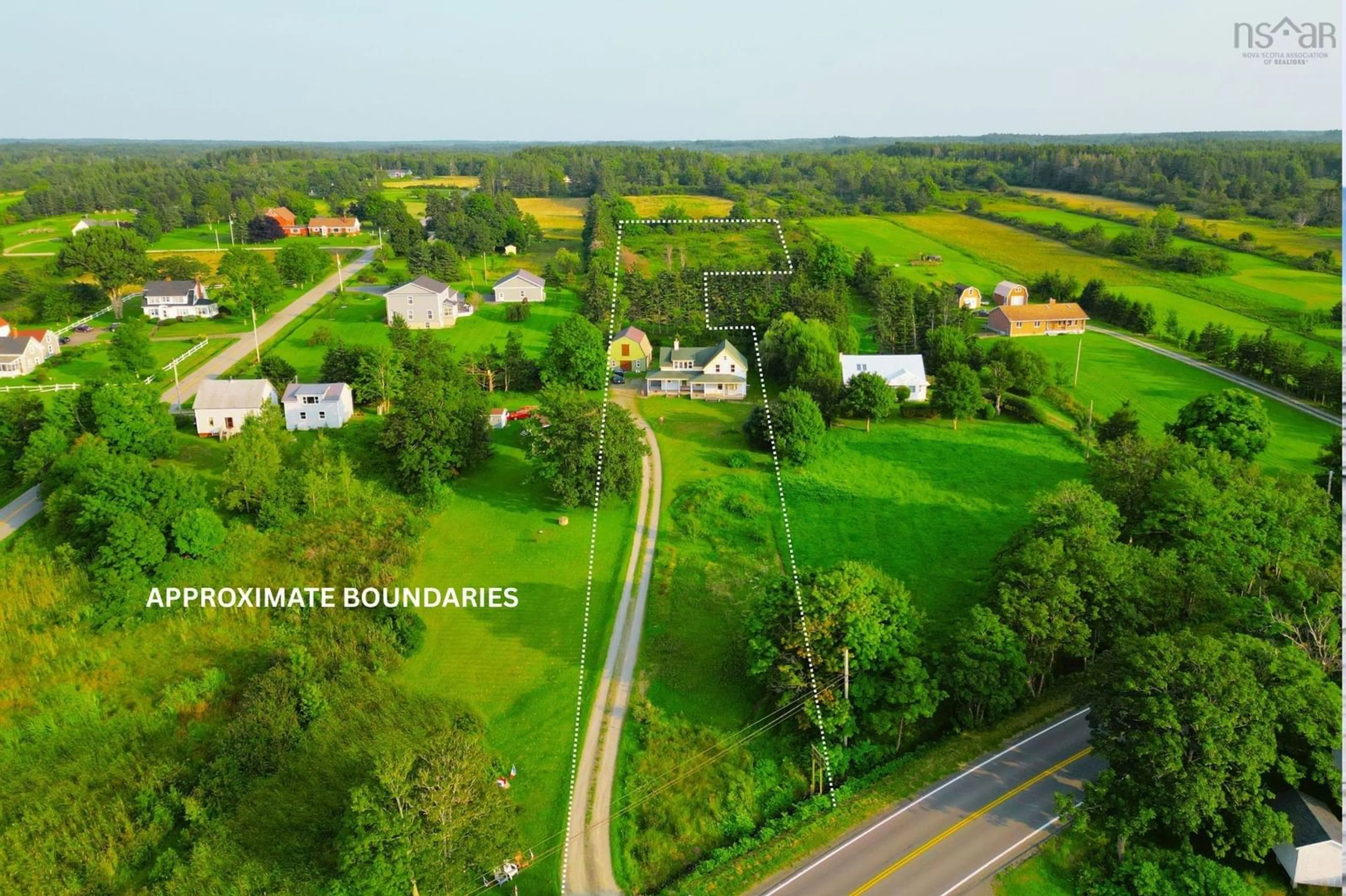 A pic from outside/outdoor area/front of a property/back of a property/a pic from drone, mountain view for 3208 Highway 1, Belliveaus Cove Nova Scotia B0W 1J0