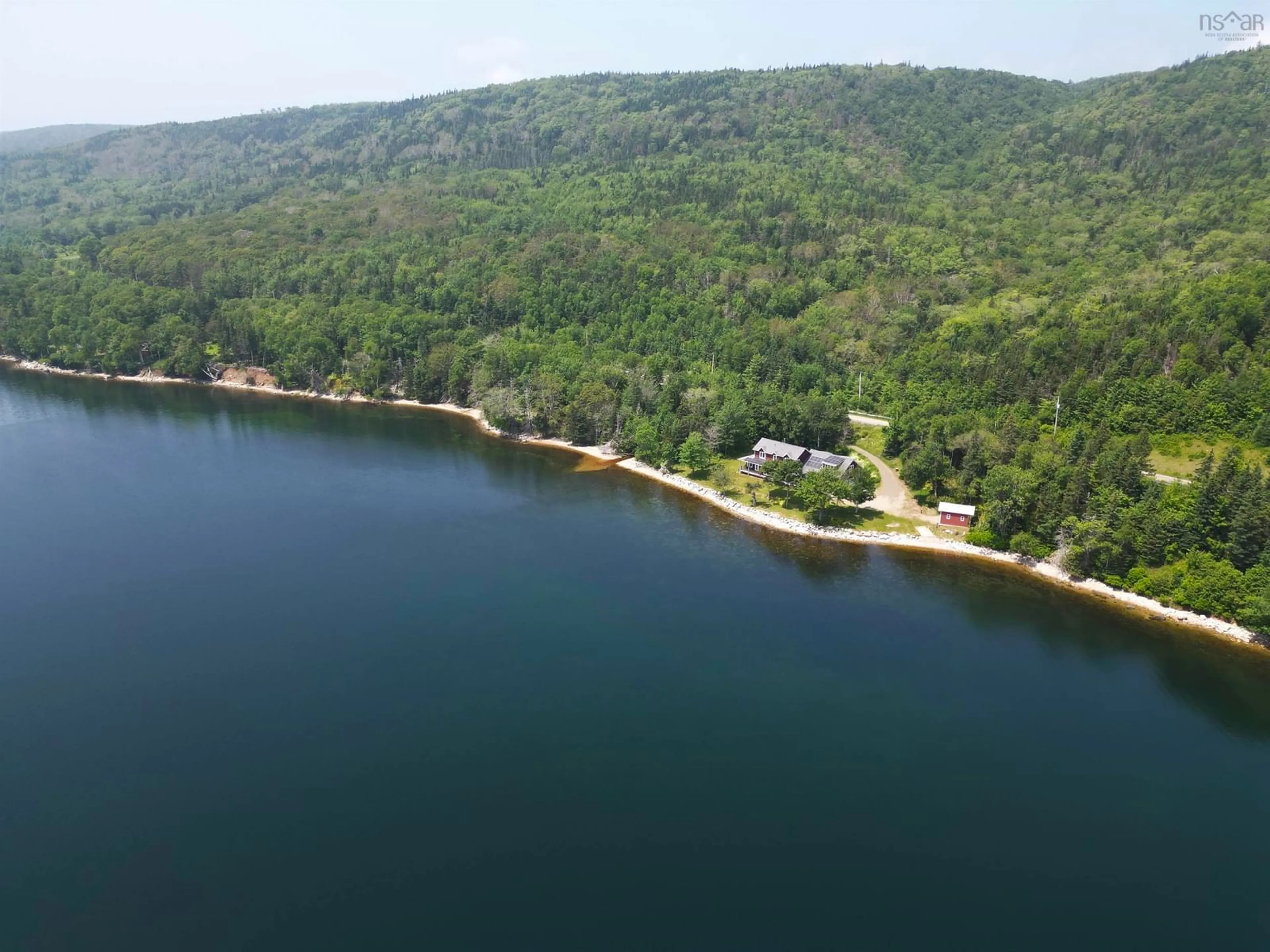 A pic from outside/outdoor area/front of a property/back of a property/a pic from drone, water/lake/river/ocean view for 5276 Marble Mountain Rd, Marble Mountain Nova Scotia B0E 3K0