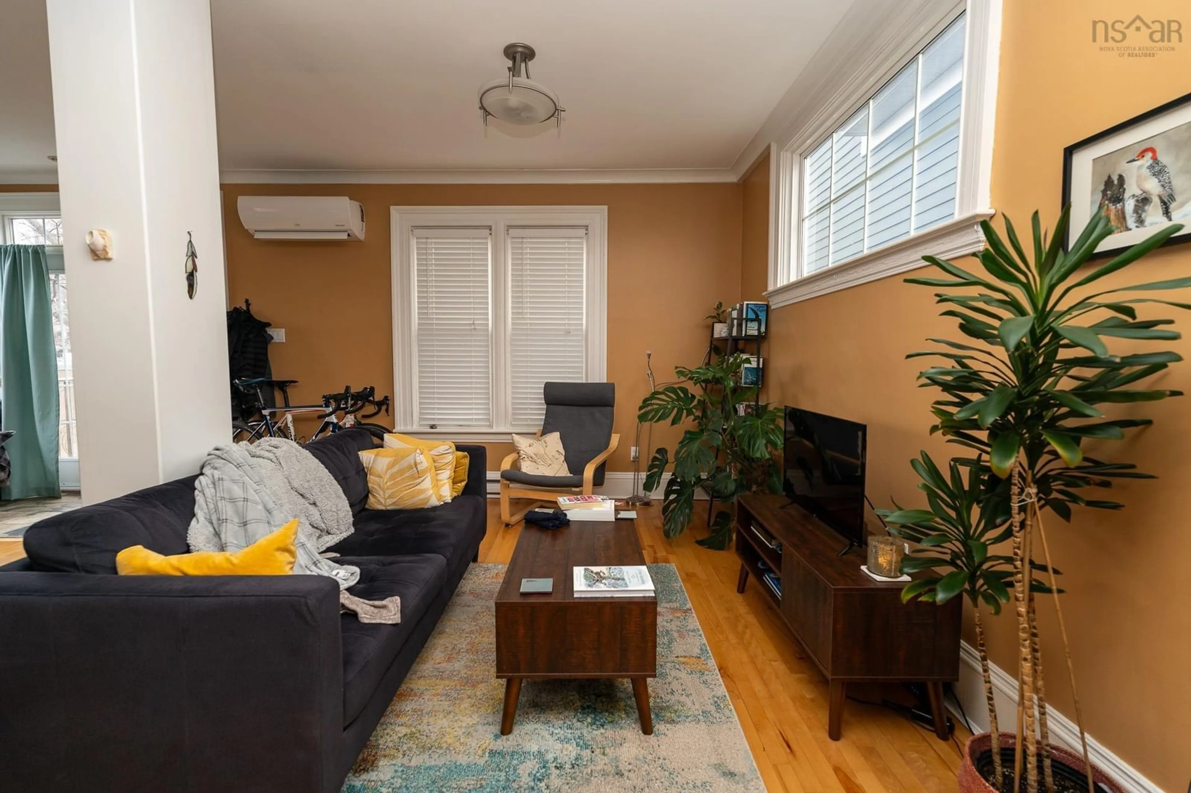 Living room with furniture, wood/laminate floor for 5626 Fenwick St, Halifax Nova Scotia B3H 1P8