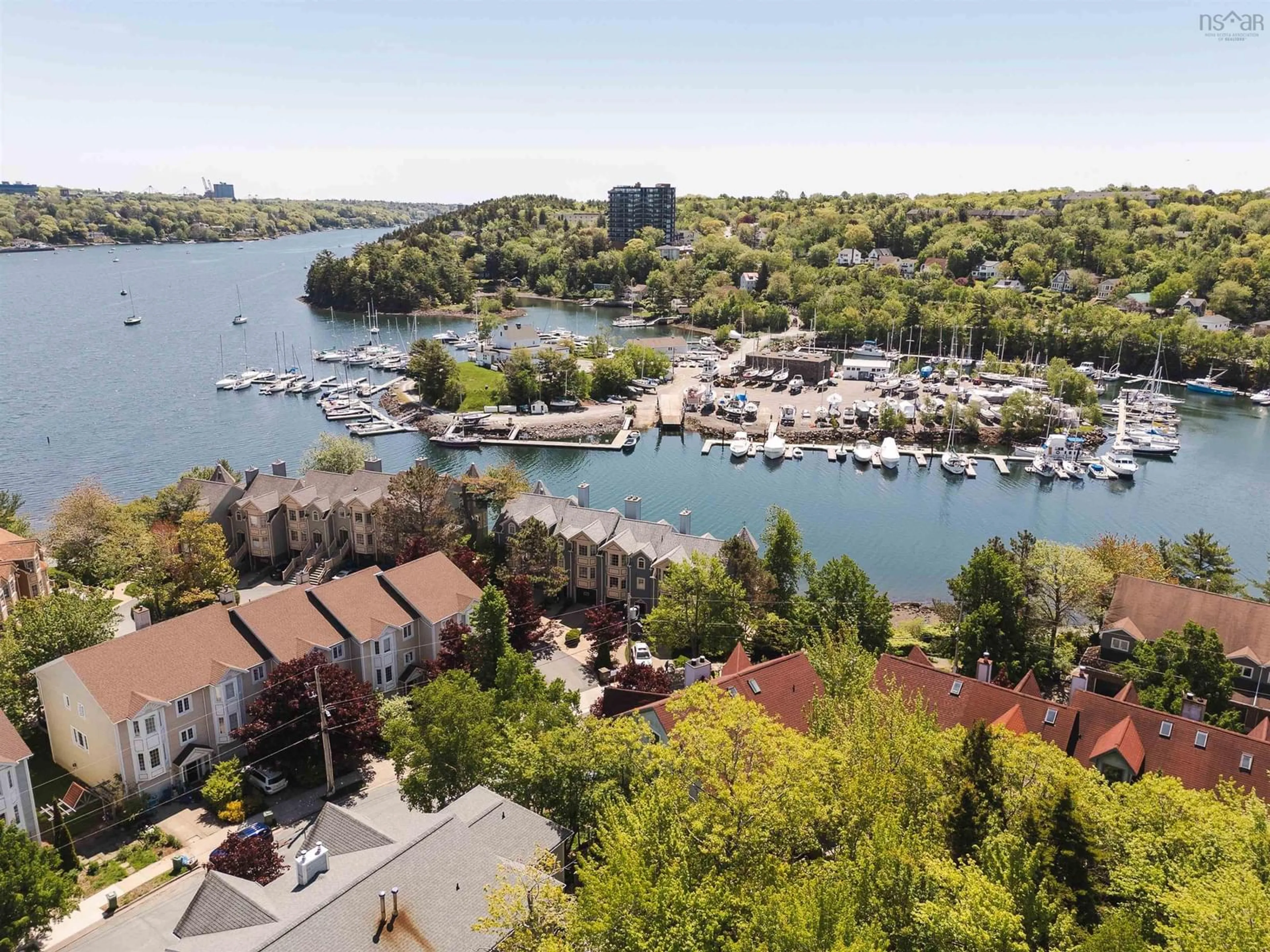 A pic from outside/outdoor area/front of a property/back of a property/a pic from drone, water/lake/river/ocean view for 186 Spinnaker Dr, Halifax Nova Scotia B3N 3C6