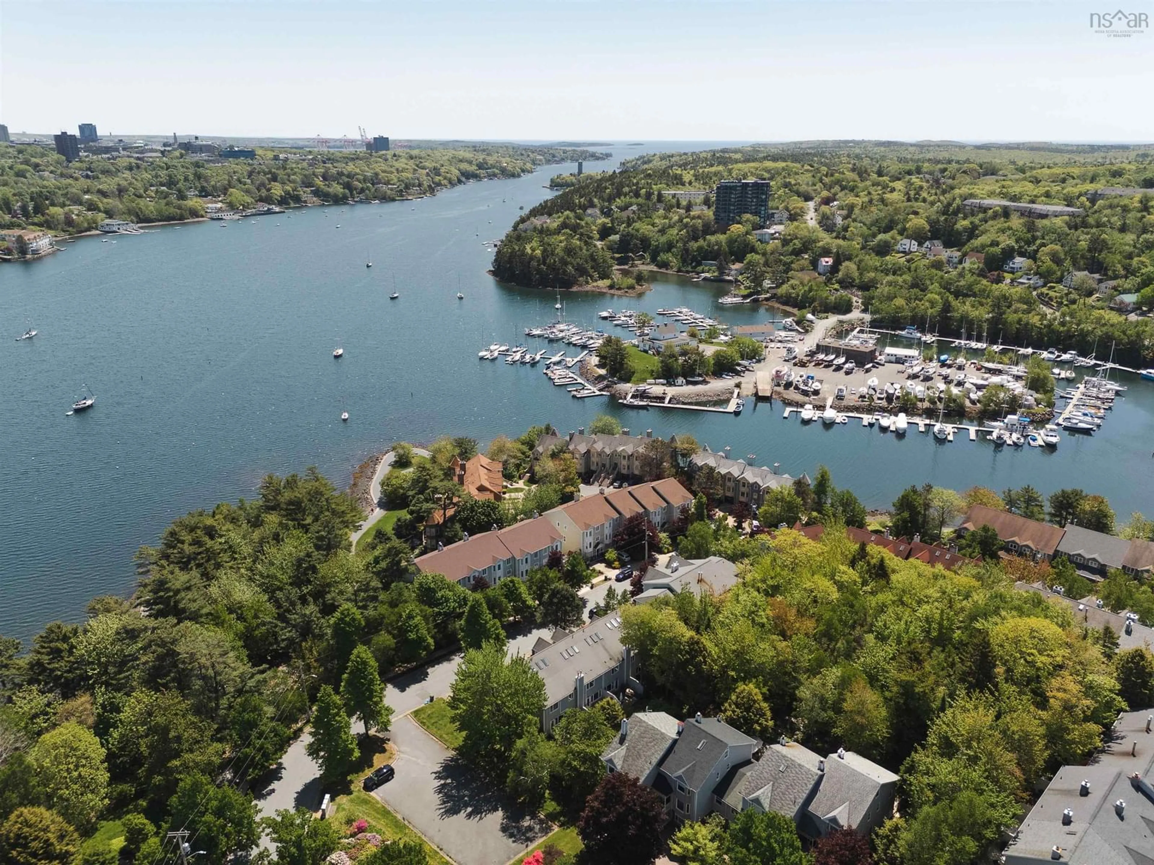 A pic from outside/outdoor area/front of a property/back of a property/a pic from drone, water/lake/river/ocean view for 186 Spinnaker Dr, Halifax Nova Scotia B3N 3C6