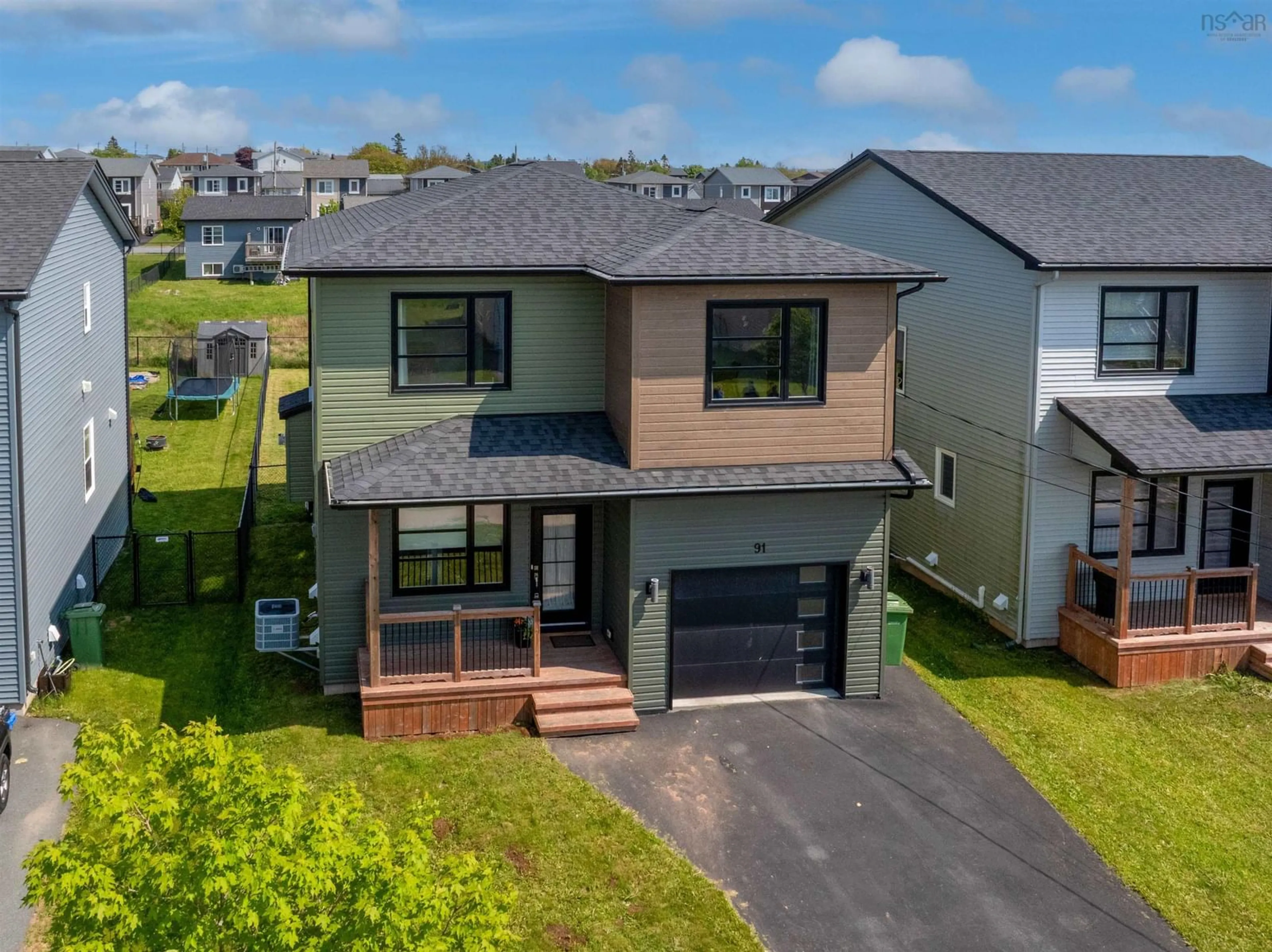 A pic from outside/outdoor area/front of a property/back of a property/a pic from drone, street for 91 Kerri Lea Lane, Eastern Passage Nova Scotia B3S 0H9