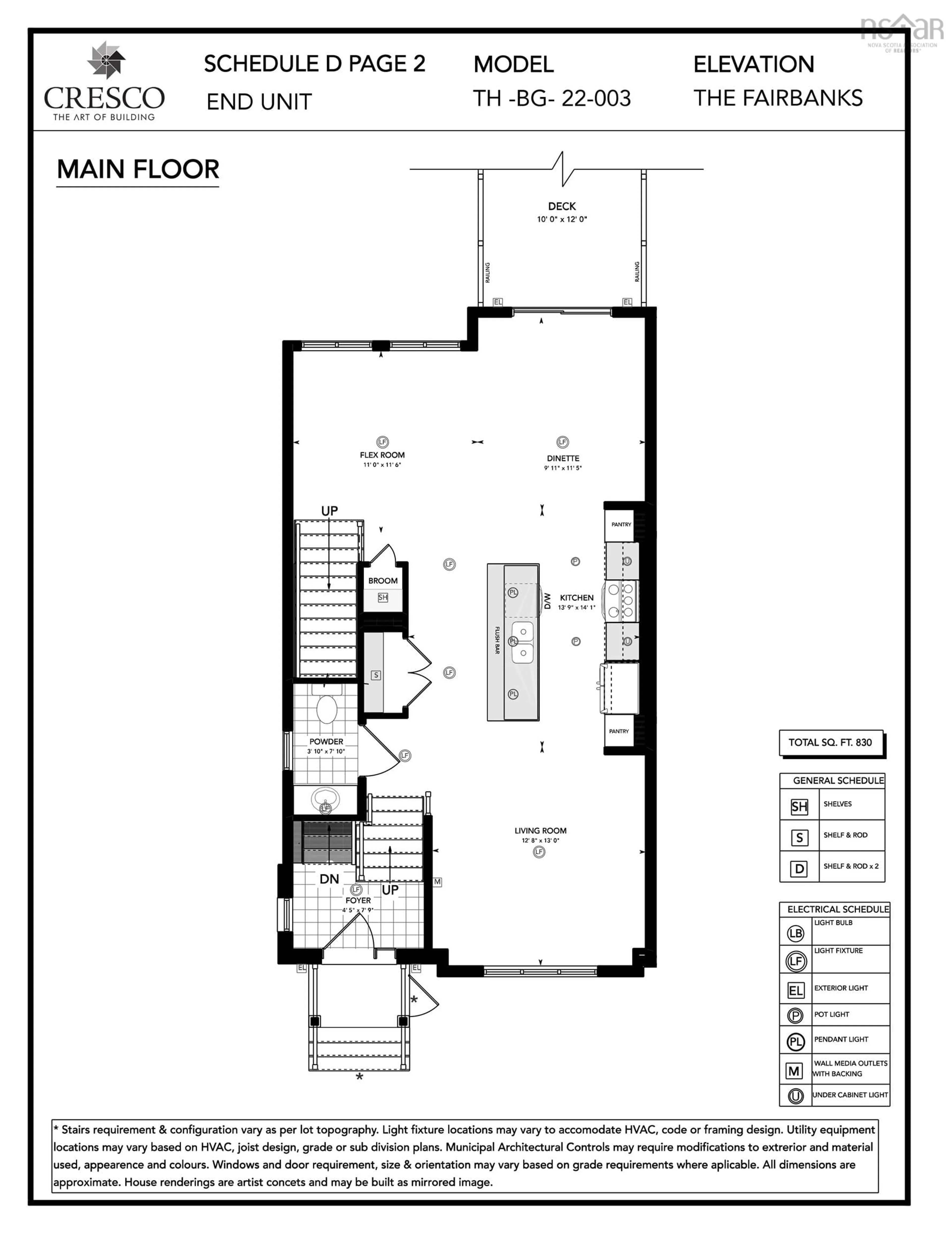 Floor plan for 99 Terrastone Ridge #SD-2D, Dartmouth Nova Scotia B2X 2G1