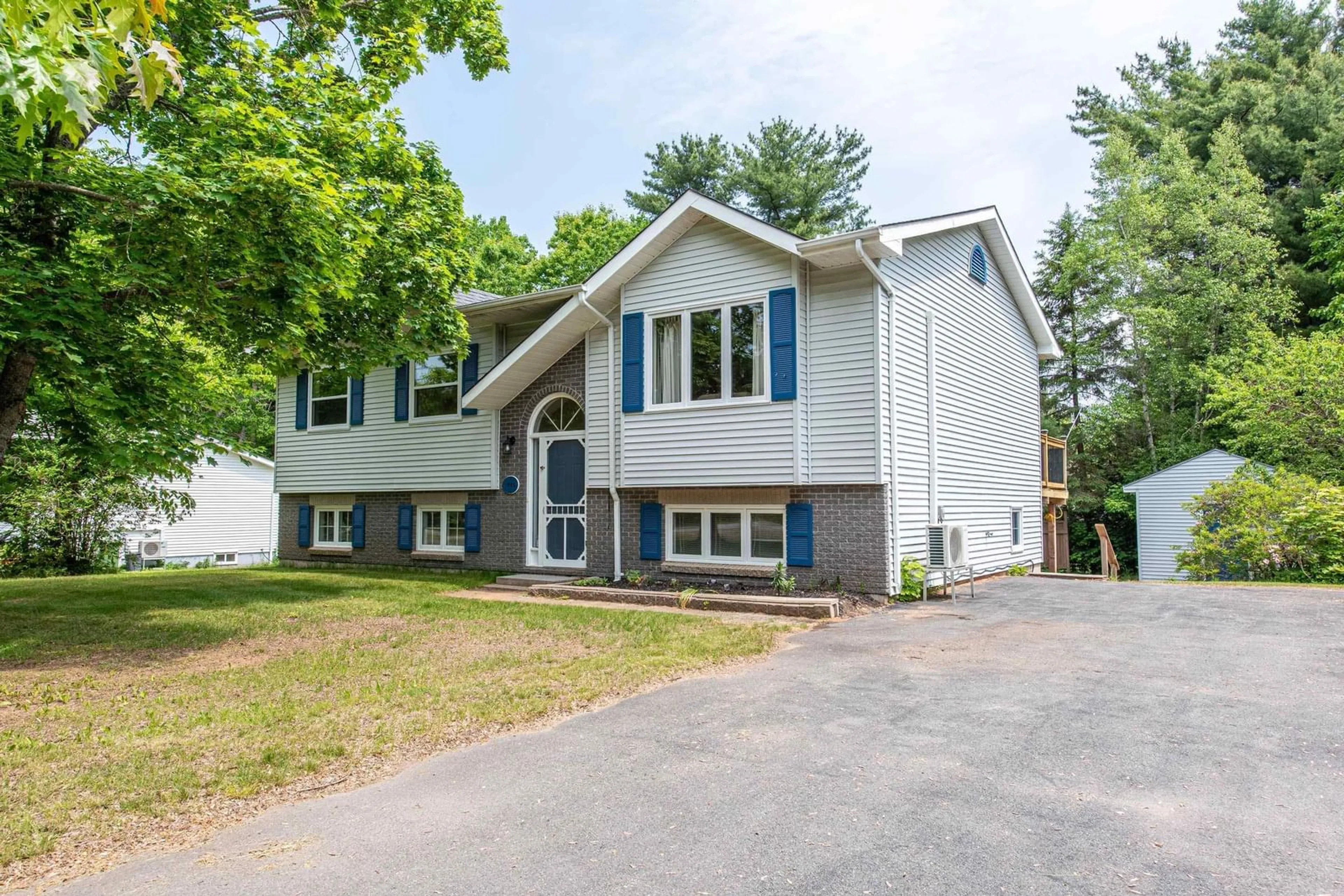 Home with vinyl exterior material, street for 1486 Meghan Dr, Coldbrook Nova Scotia B4R 1A1