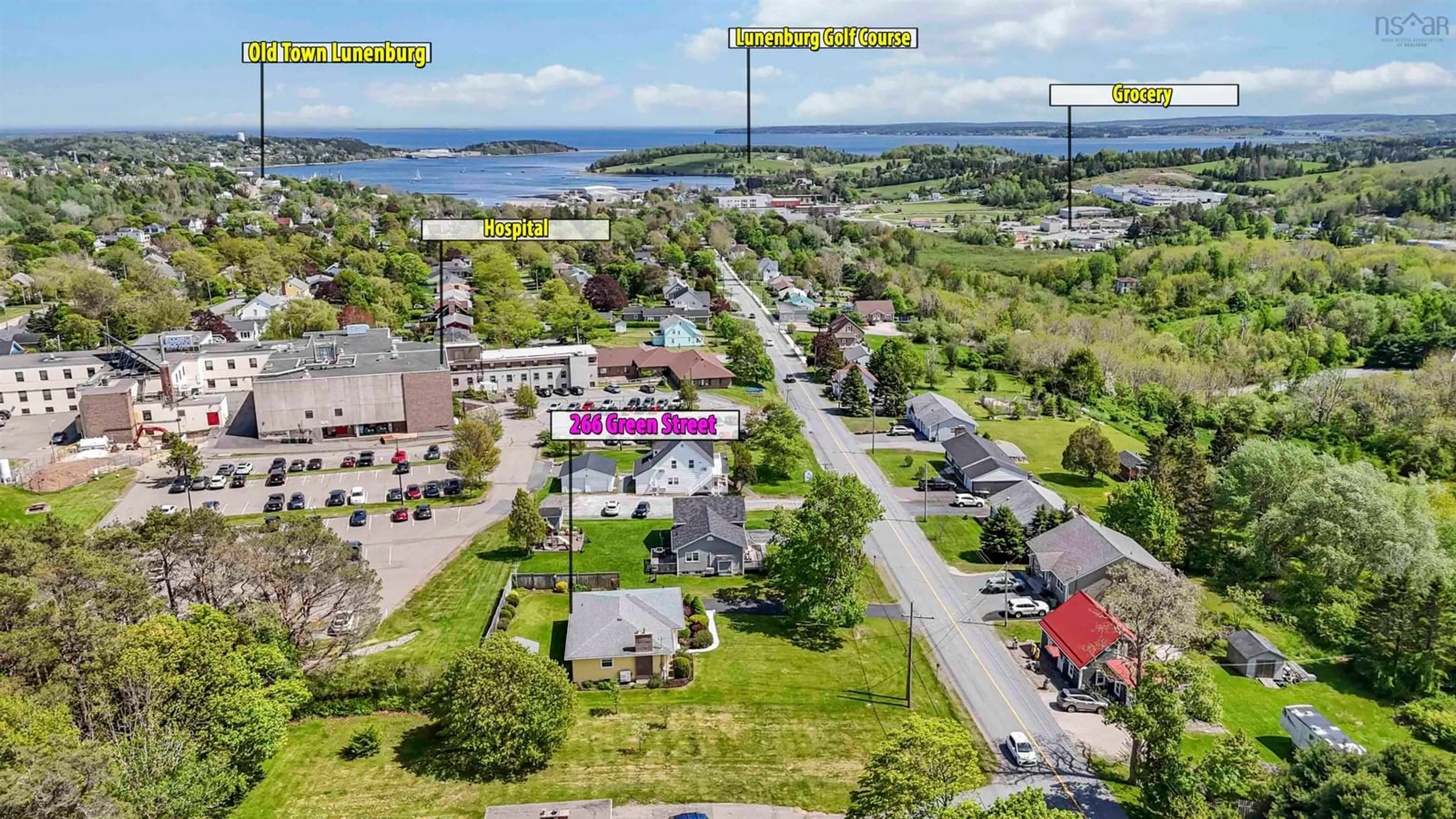 A pic from outside/outdoor area/front of a property/back of a property/a pic from drone, water/lake/river/ocean view for 266 Green St, Lunenburg Nova Scotia B0J 2C0