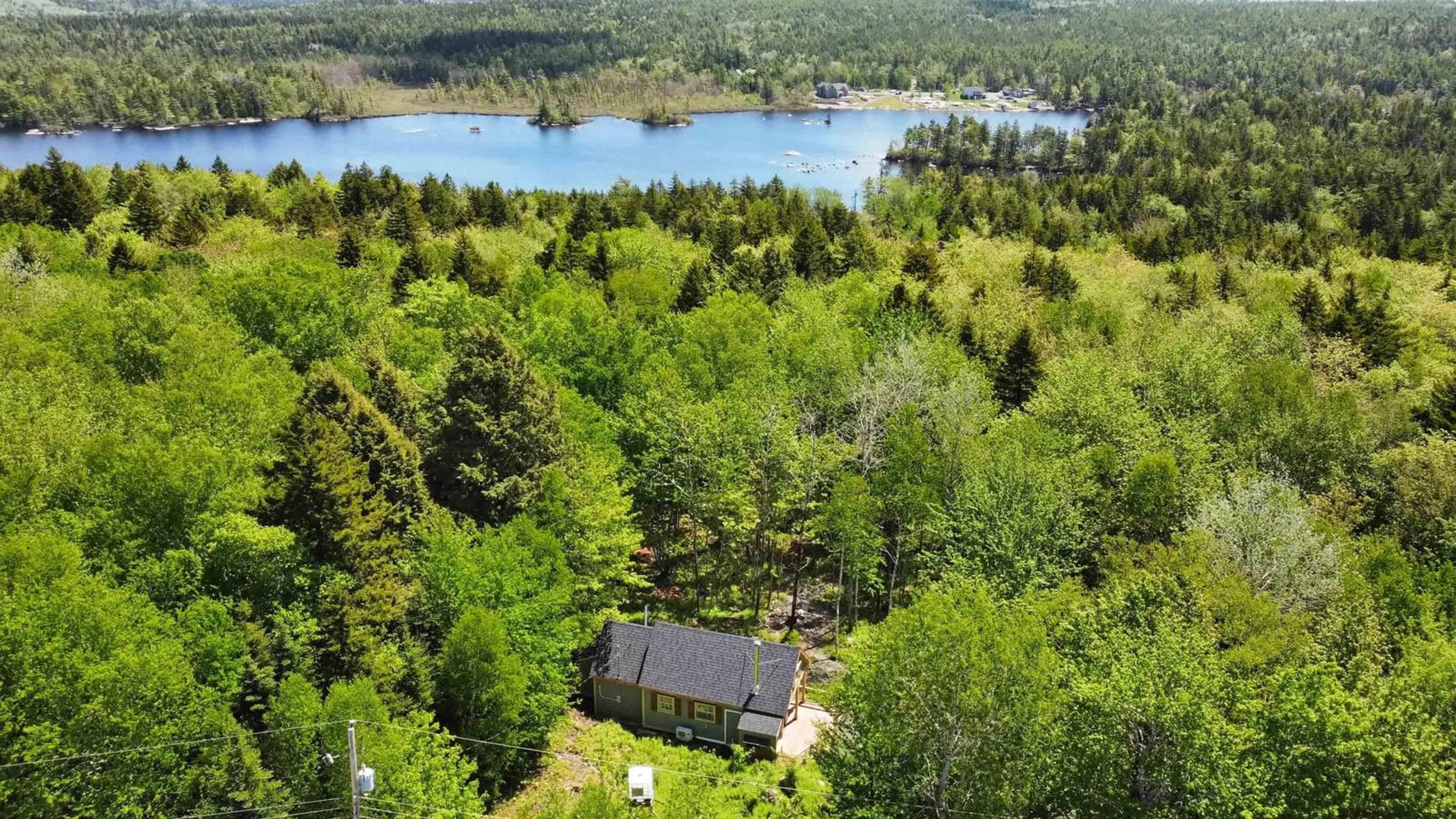 A pic from outside/outdoor area/front of a property/back of a property/a pic from drone, water/lake/river/ocean view for 479 Armstrong Lake West Rd, Vaughan Nova Scotia B0N 2T0