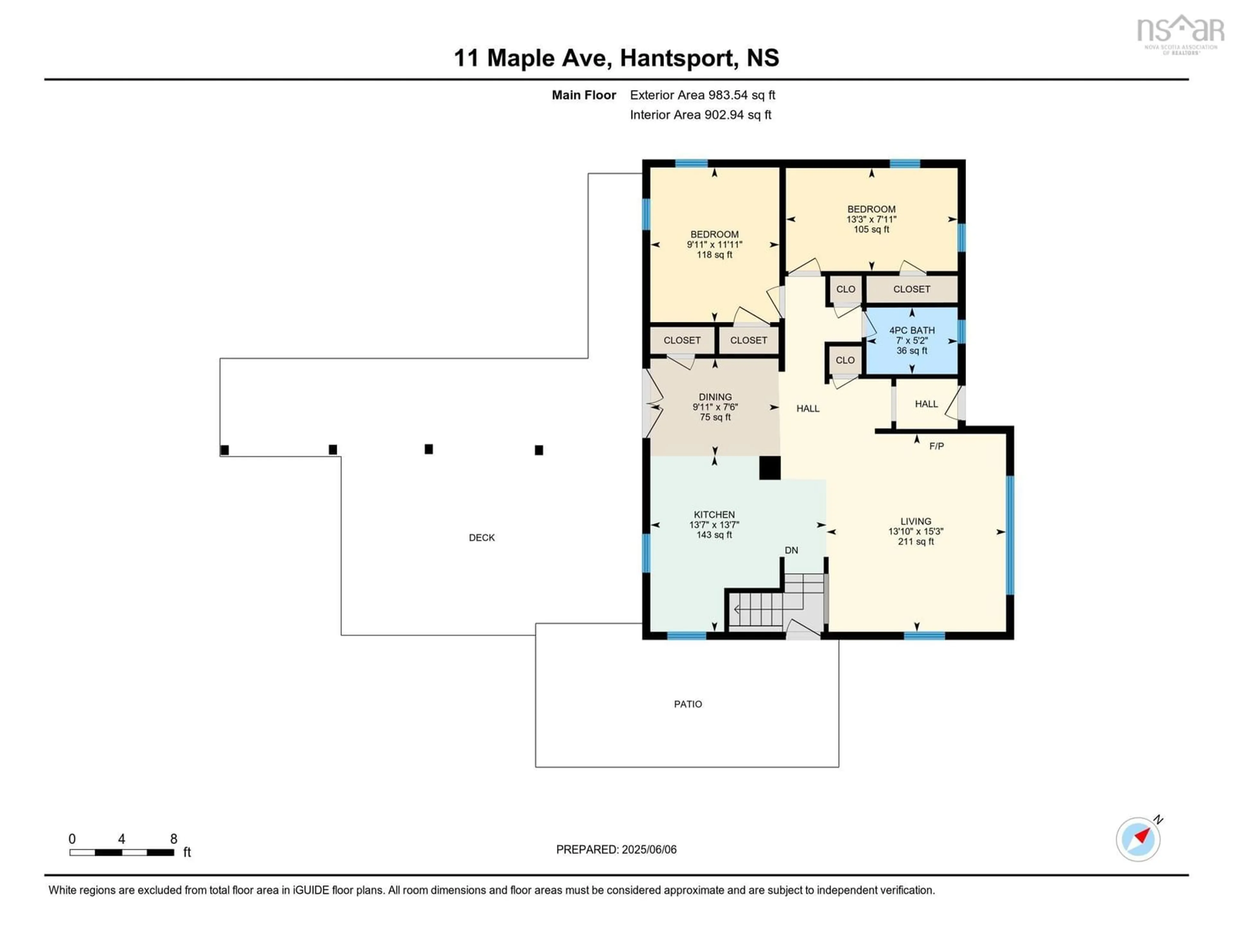 Floor plan for 11 Maple Ave, Hantsport Nova Scotia B0P 1P0