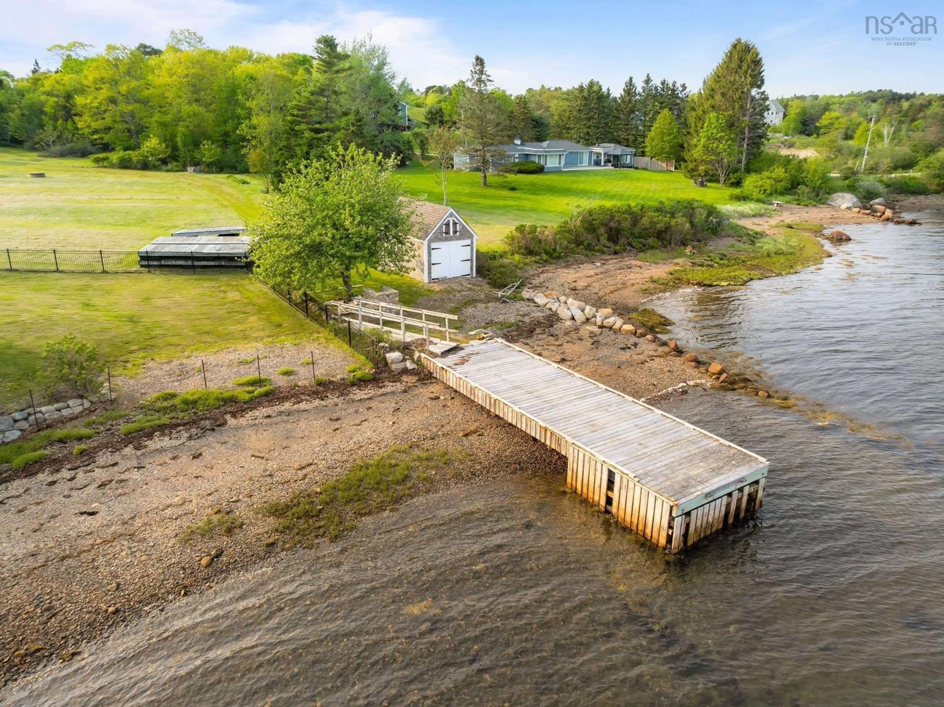 A pic from outside/outdoor area/front of a property/back of a property/a pic from drone, water/lake/river/ocean view for 4A Witmere Dr, Chester Nova Scotia B0J 1J0