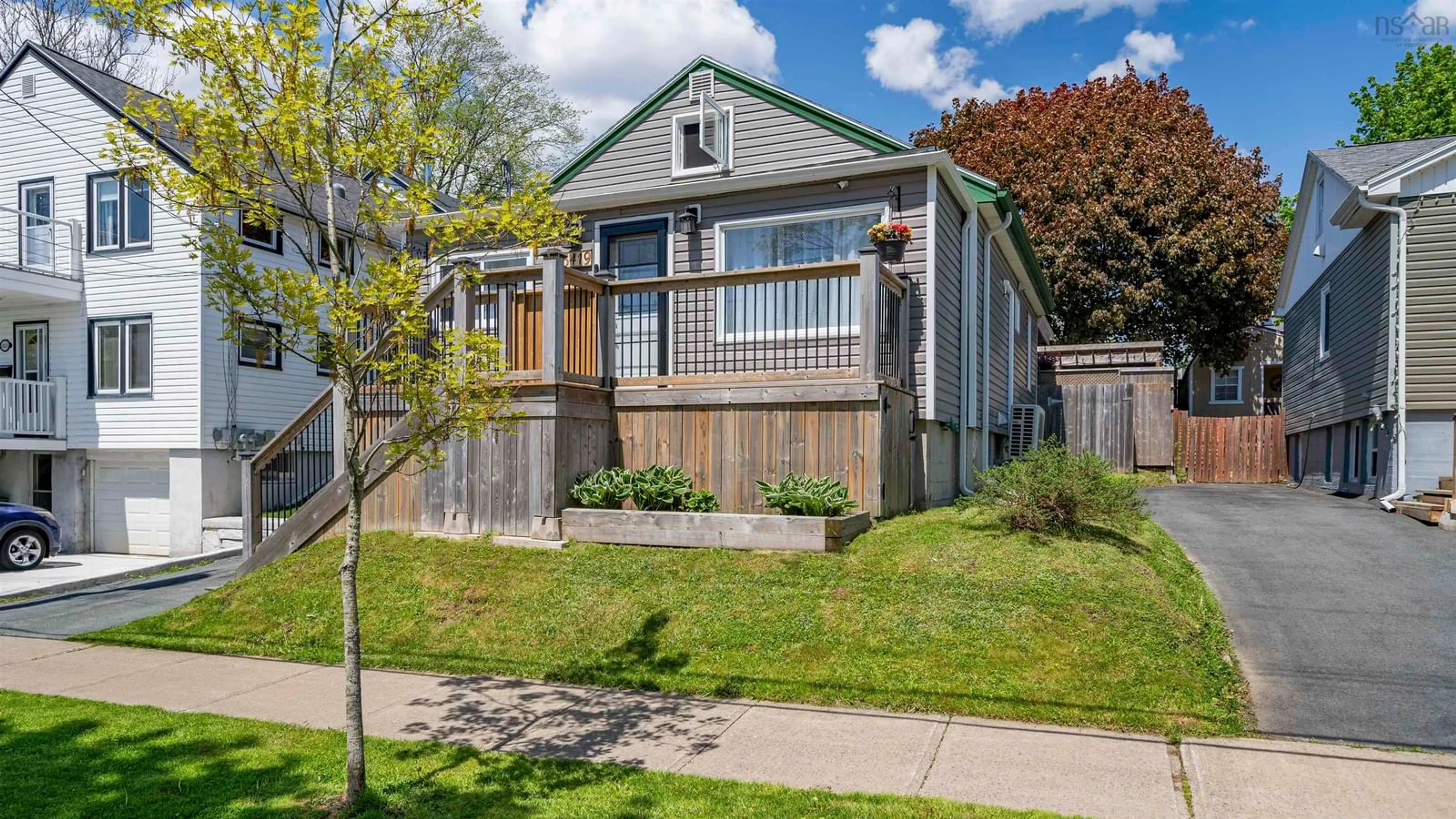 Home with vinyl exterior material, street for 3419 Claremont St, Halifax Nova Scotia B3L 3L6