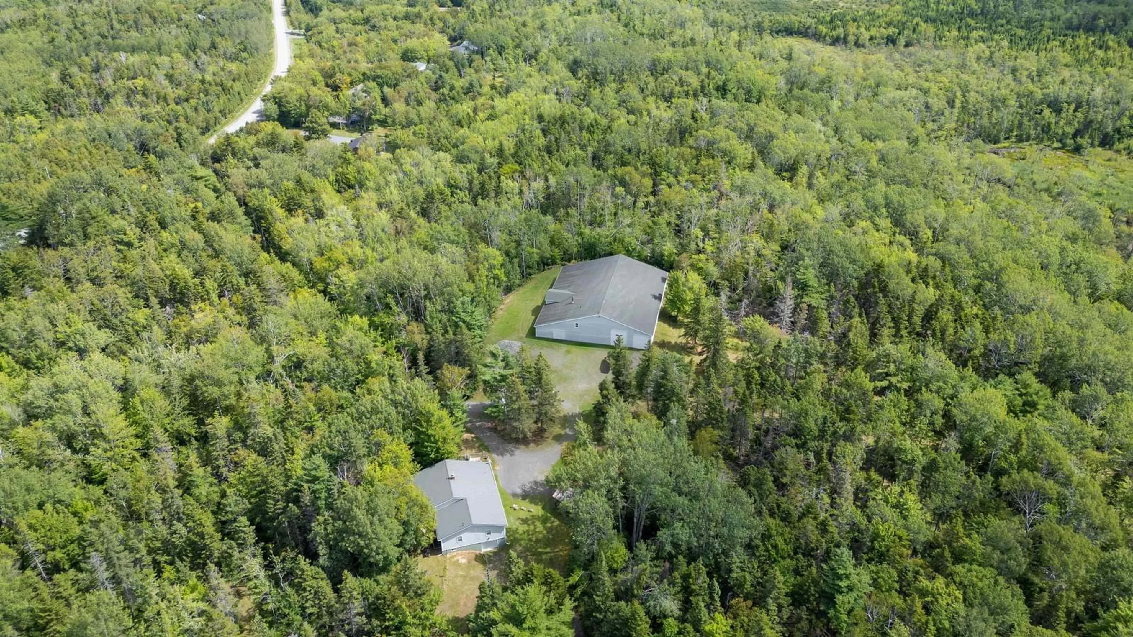 A pic from outside/outdoor area/front of a property/back of a property/a pic from drone, forest/trees view for 868 Egypt Rd, Little Harbour Nova Scotia B0K 1X0
