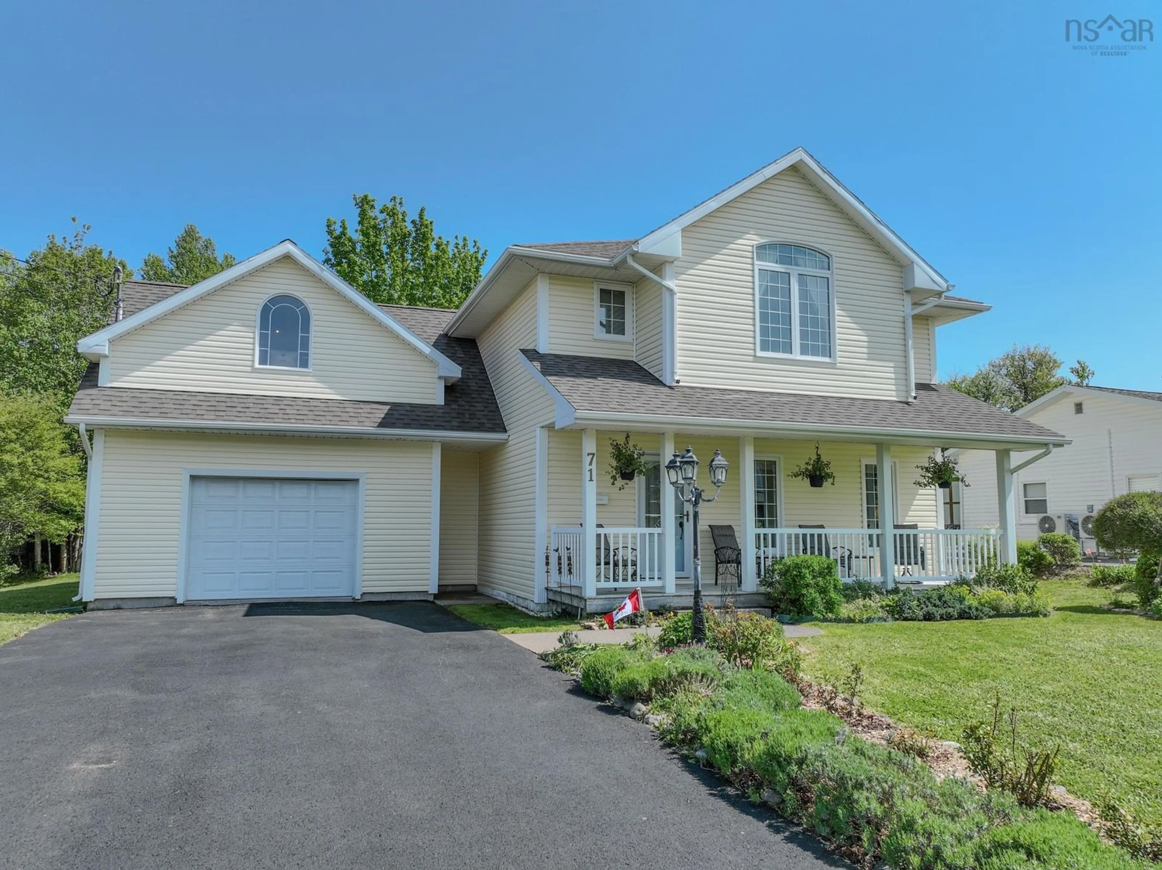 Home with vinyl exterior material, street for 71 Carmichael Dr, Sydney River Nova Scotia B1S 3J1