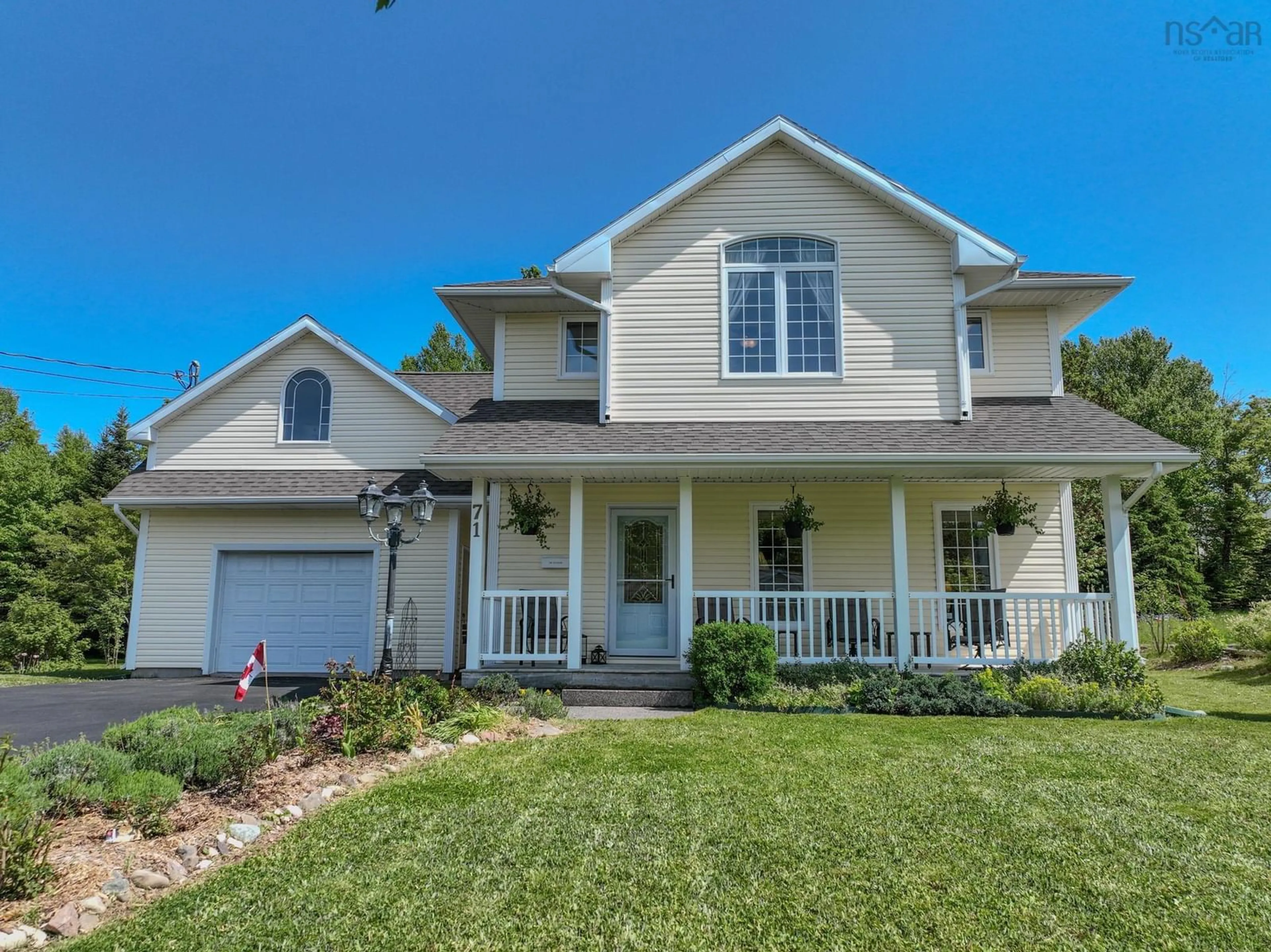 Home with vinyl exterior material, street for 71 Carmichael Dr, Sydney River Nova Scotia B1S 3J1
