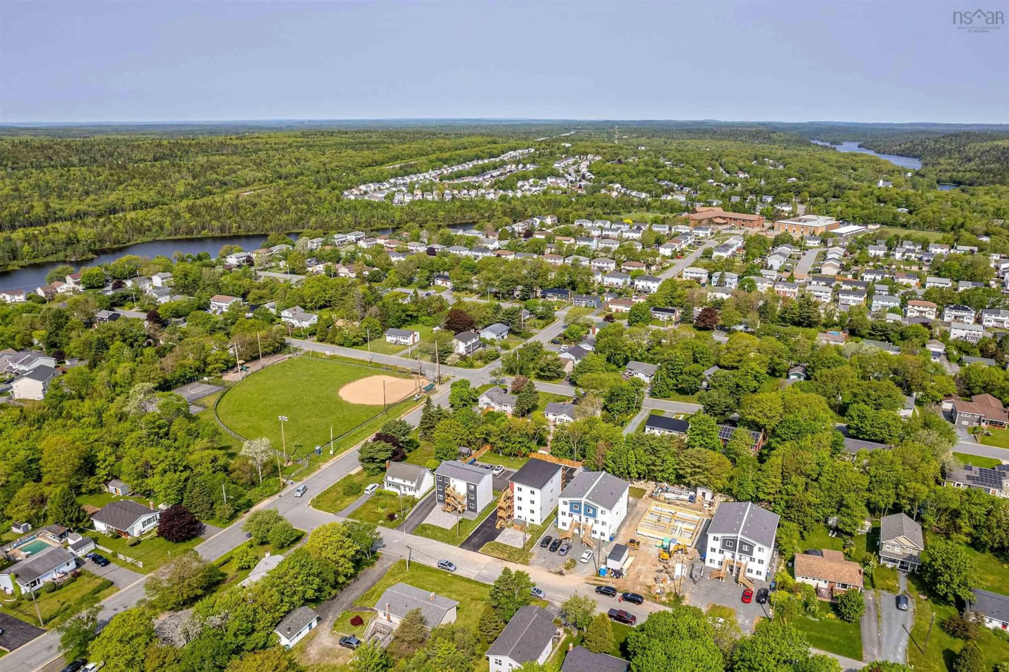 A pic from outside/outdoor area/front of a property/back of a property/a pic from drone, water/lake/river/ocean view for 51 Wedgewood Ave, Timberlea Nova Scotia B3T 1E7
