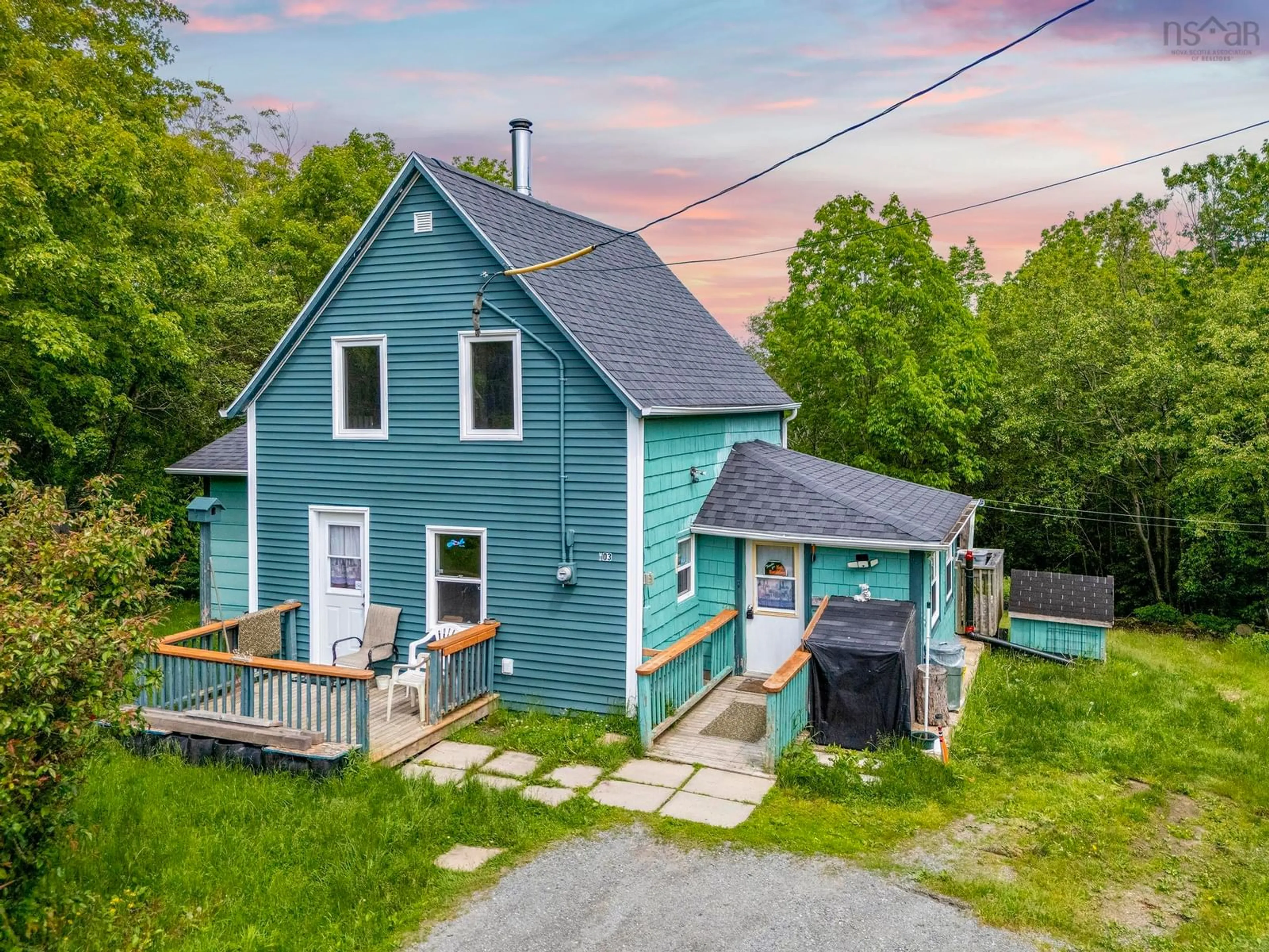 A pic from outside/outdoor area/front of a property/back of a property/a pic from drone, street for 903 Weymouth Falls Rd, Weymouth Falls Nova Scotia B0W 3T0