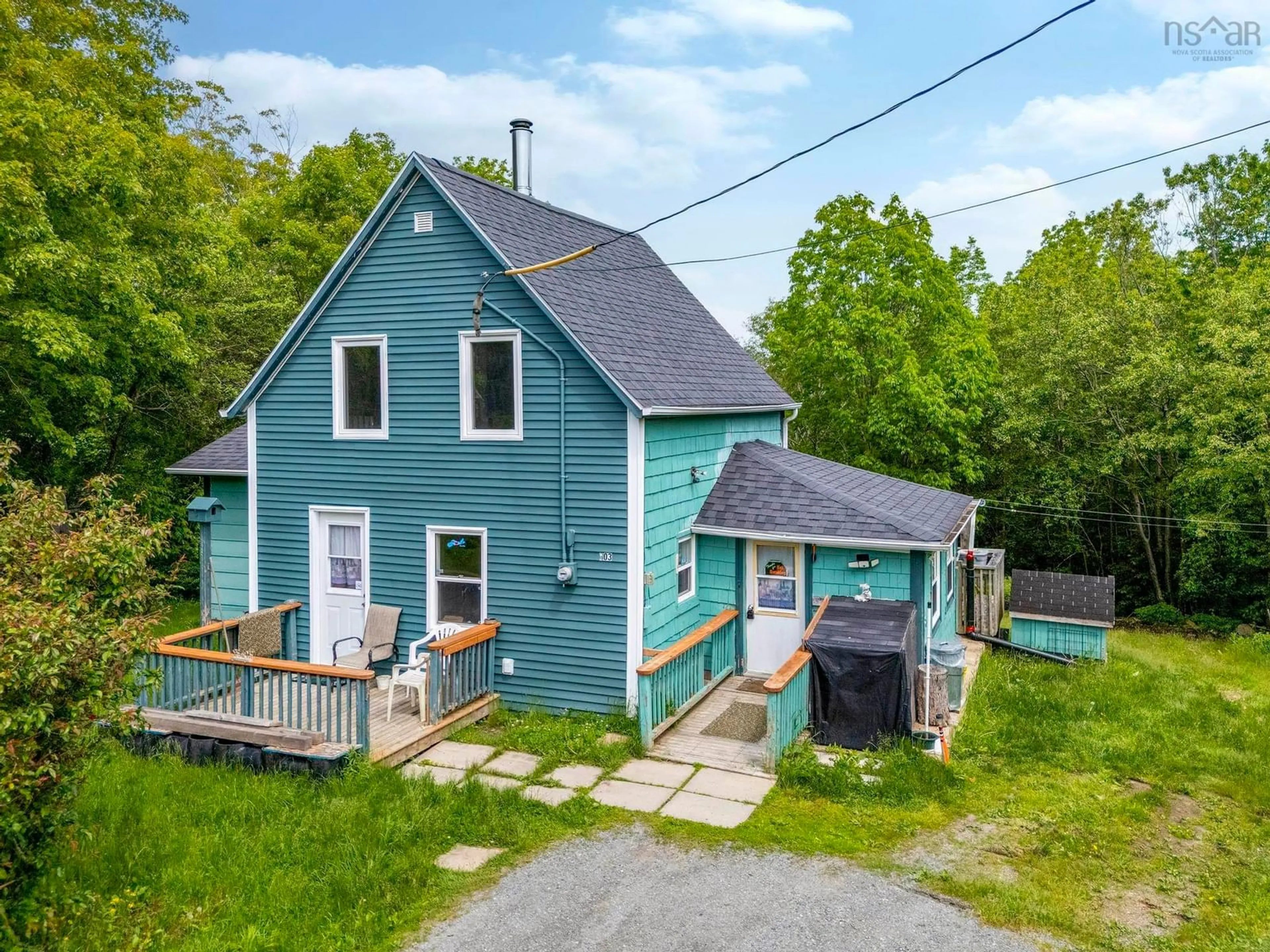 A pic from outside/outdoor area/front of a property/back of a property/a pic from drone, street for 903 Weymouth Falls Rd, Weymouth Falls Nova Scotia B0W 3T0