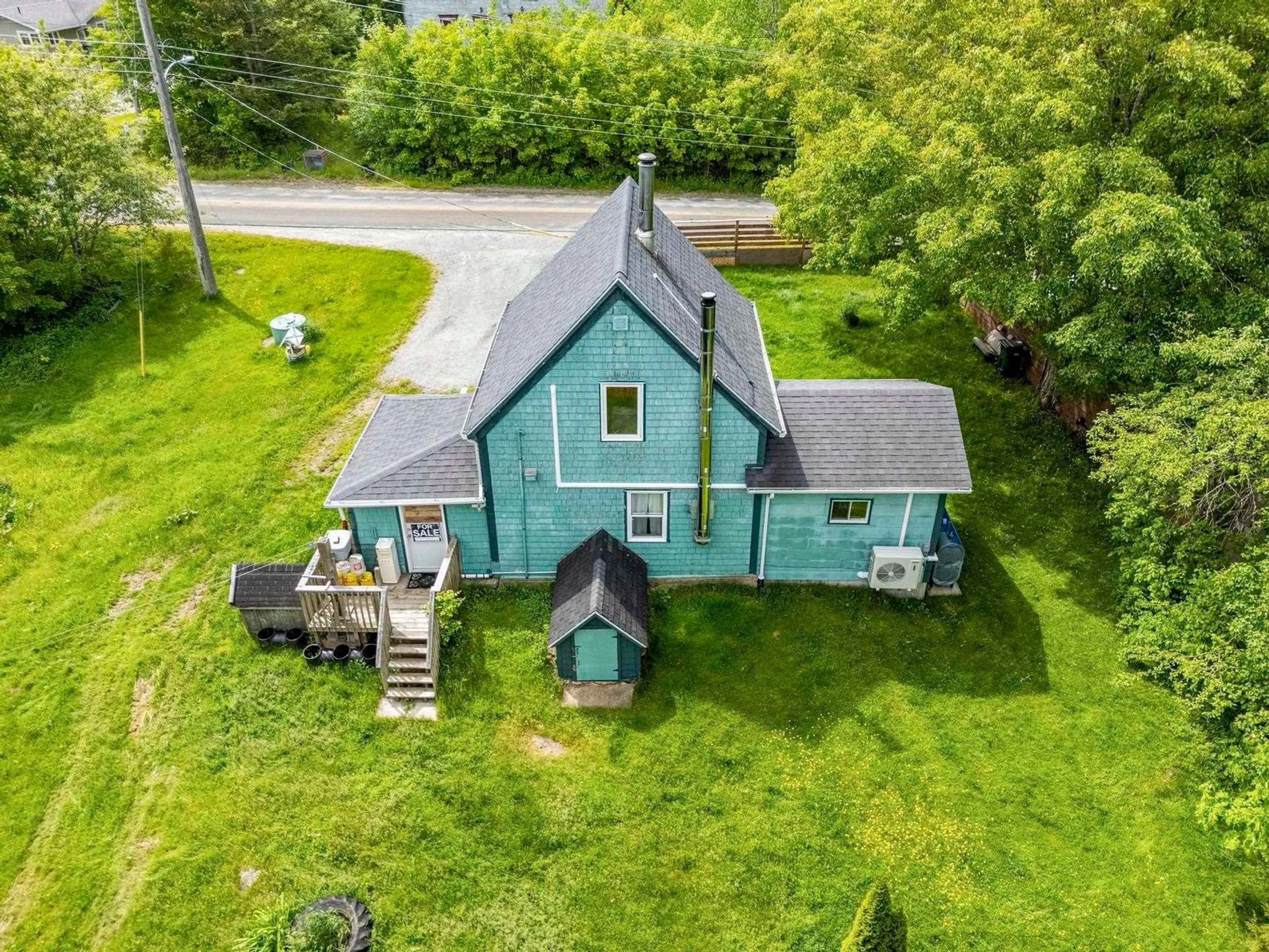 A pic from outside/outdoor area/front of a property/back of a property/a pic from drone, building for 903 Weymouth Falls Rd, Weymouth Falls Nova Scotia B0W 3T0