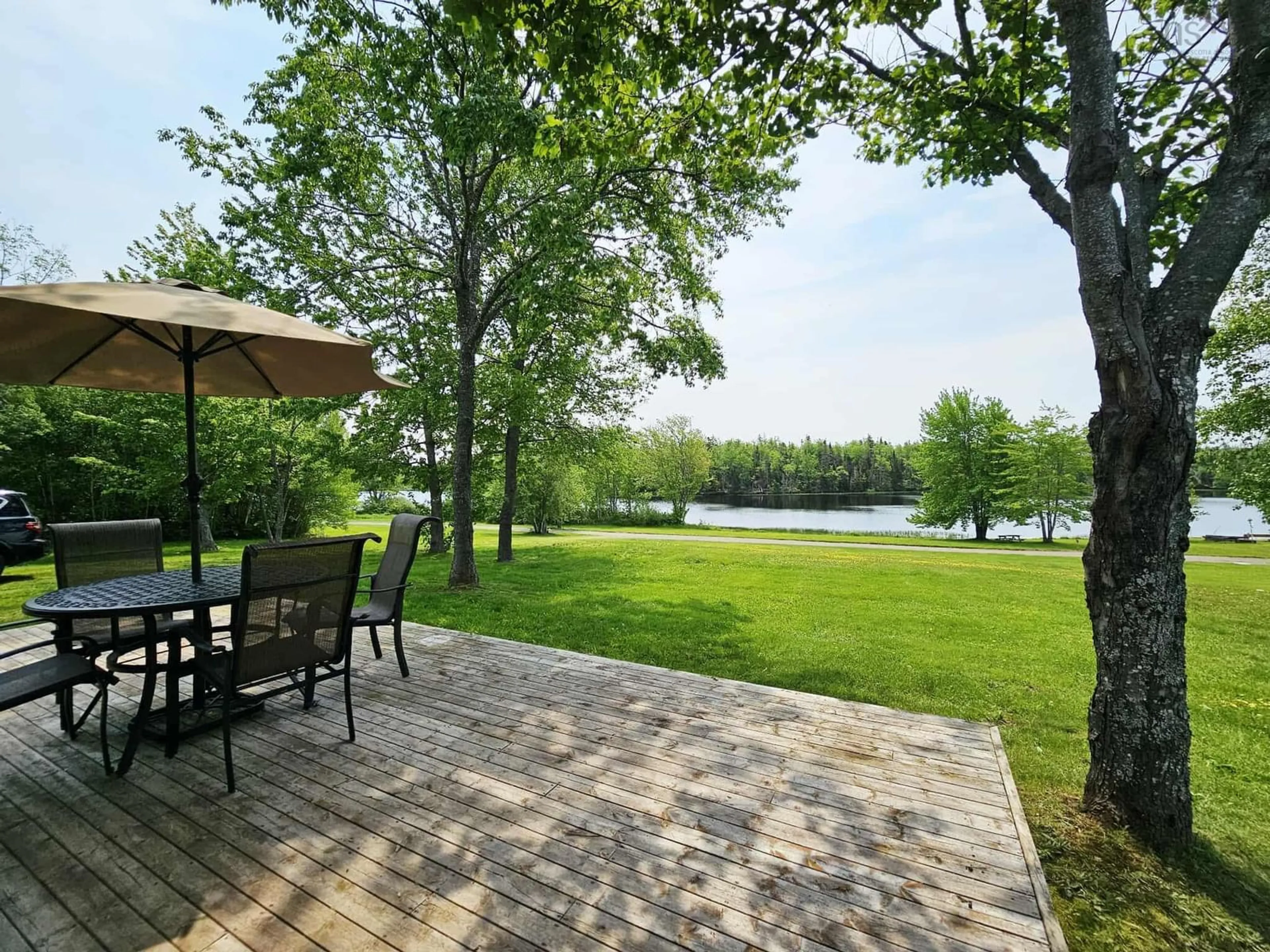 Patio, water/lake/river/ocean view for 145 Kennedy Lake Rd, Waldegrave Nova Scotia B0K 1V0