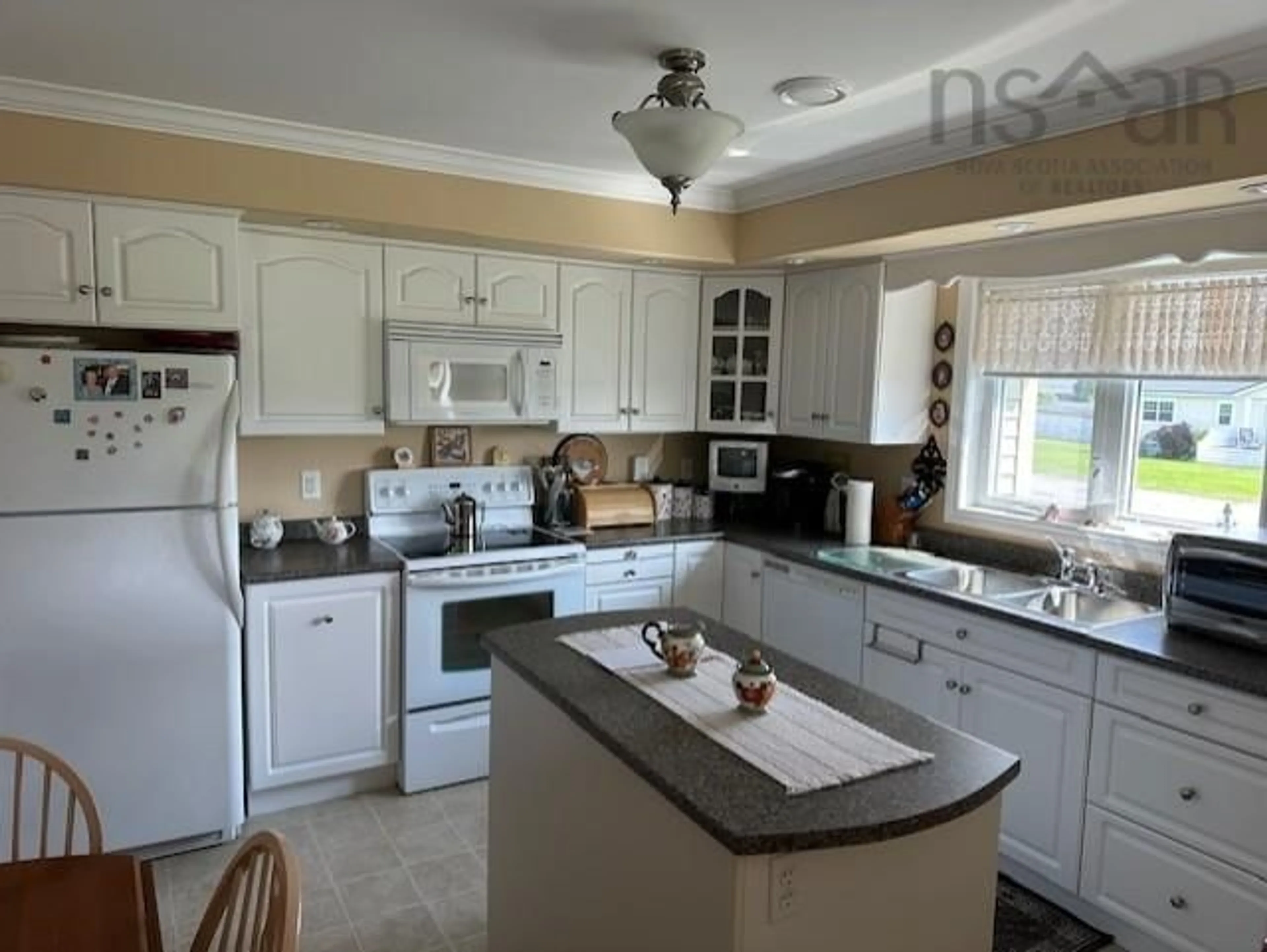 Open concept kitchen, ceramic/tile floor for 3 Fairway Dr, Abercrombie Nova Scotia B2H 0A5