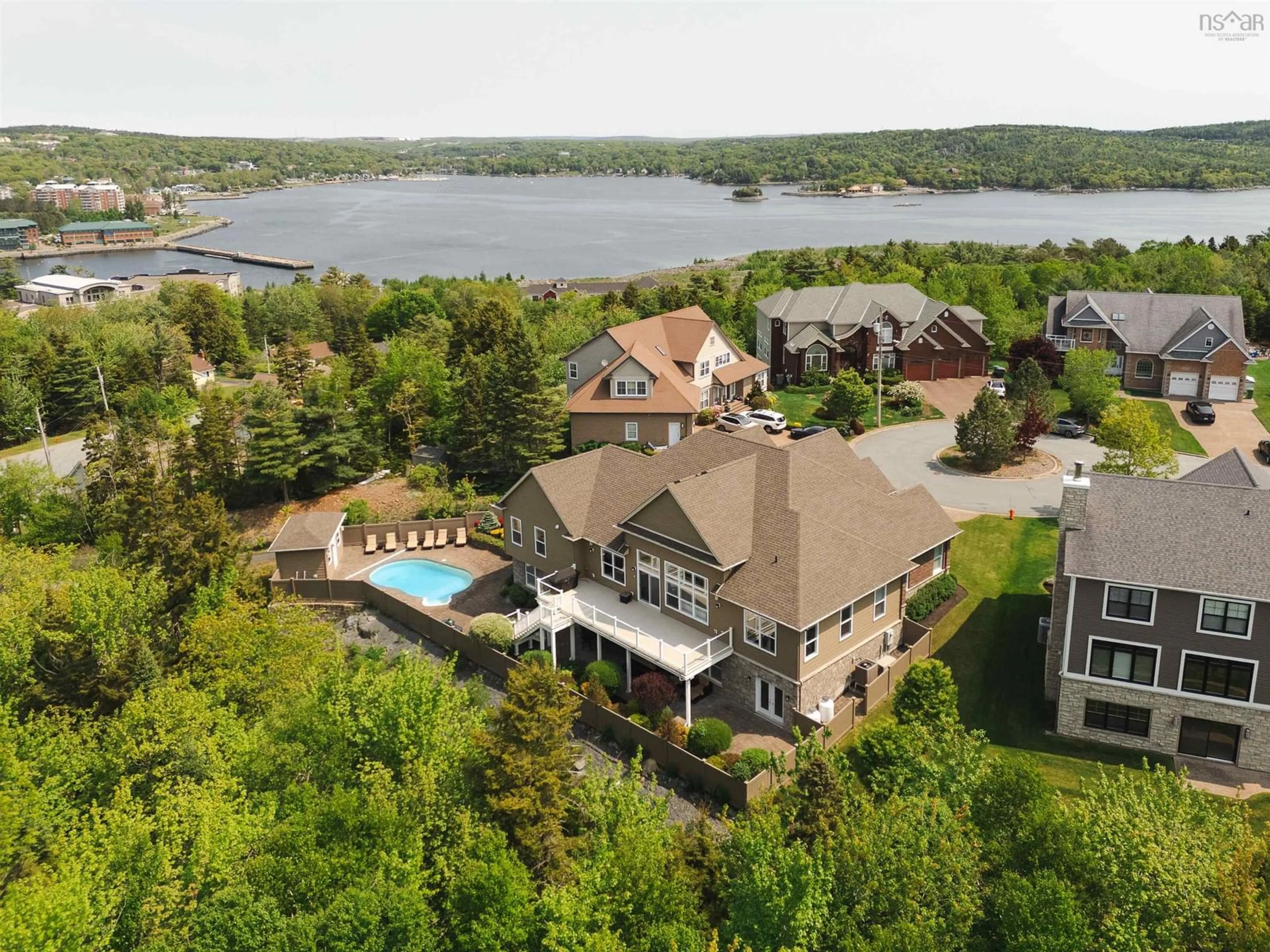A pic from outside/outdoor area/front of a property/back of a property/a pic from drone, water/lake/river/ocean view for 104 Shaughnessy Pl, Bedford Nova Scotia B4A 0A1