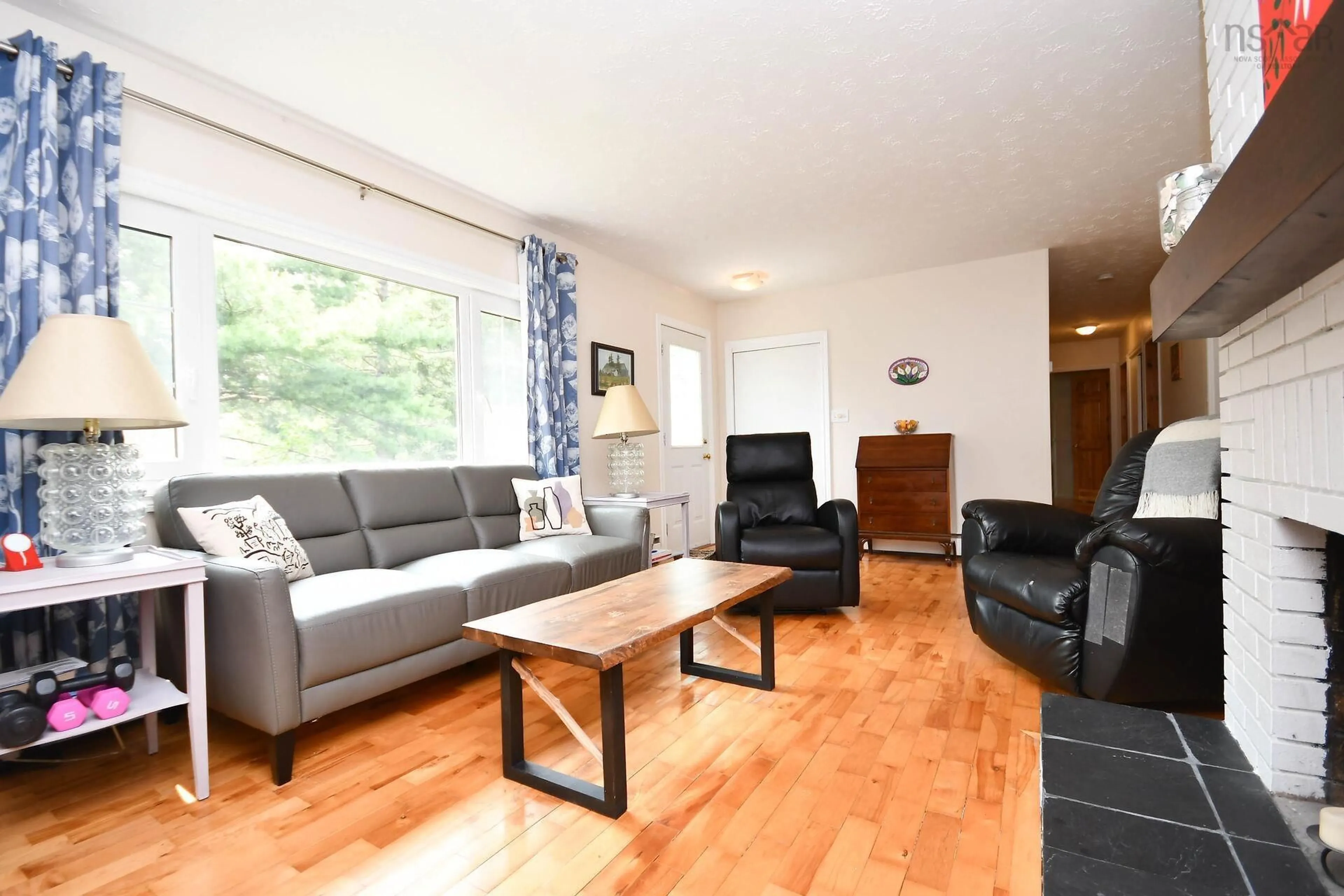 Living room with furniture, wood/laminate floor for 150 Ponderosa Dr, Lake Echo Nova Scotia B3E 1C9