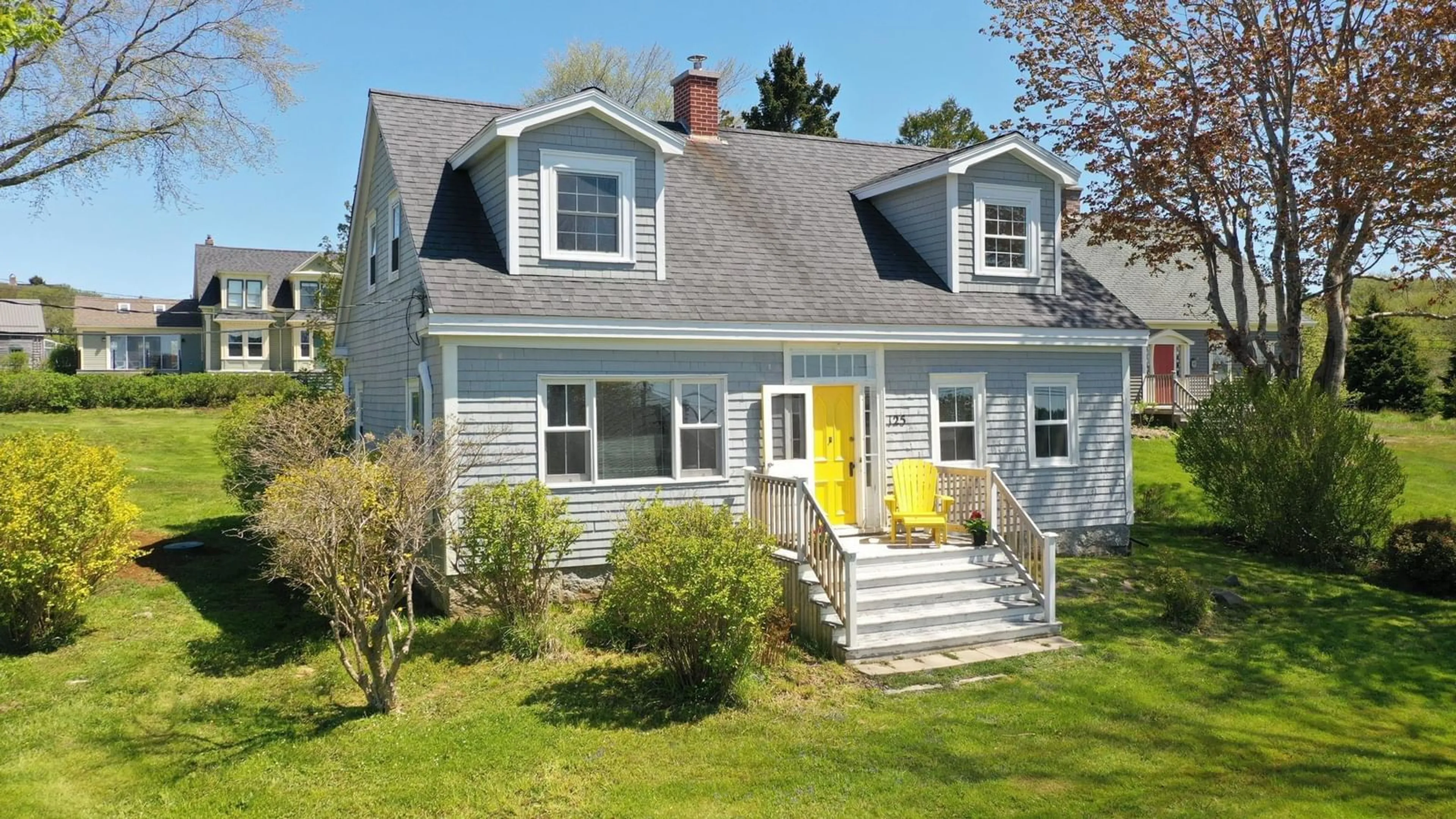 Home with vinyl exterior material, street for 125 Five Houses Road, Five Houses Nova Scotia B0J 2W0
