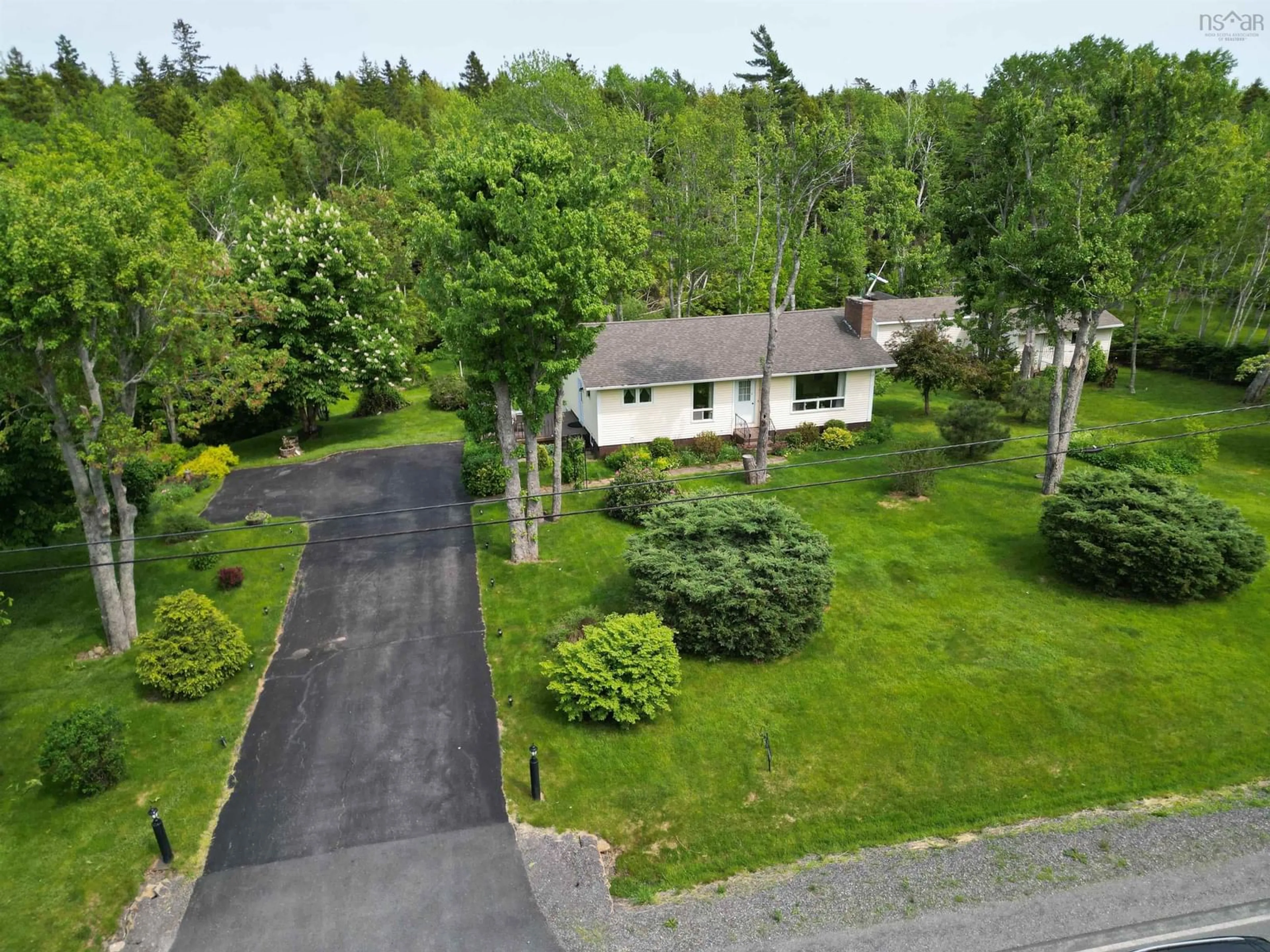 A pic from outside/outdoor area/front of a property/back of a property/a pic from drone, street for 4438 Little Harbour Rd, Frasers Mountain Nova Scotia B2H 5C4