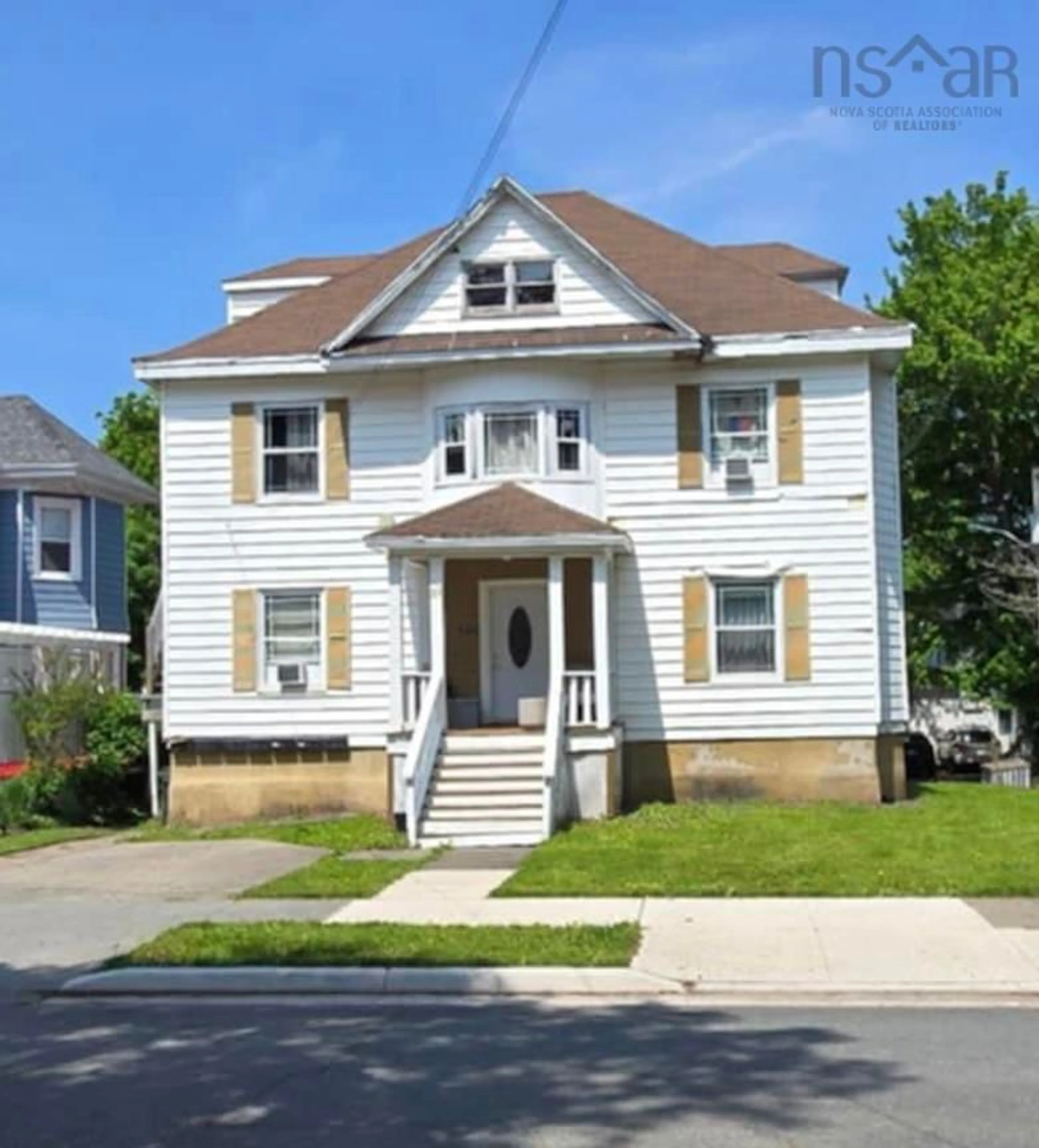 Home with vinyl exterior material, street for 85 Whitney Ave, Sydney Nova Scotia B1P 4Z8