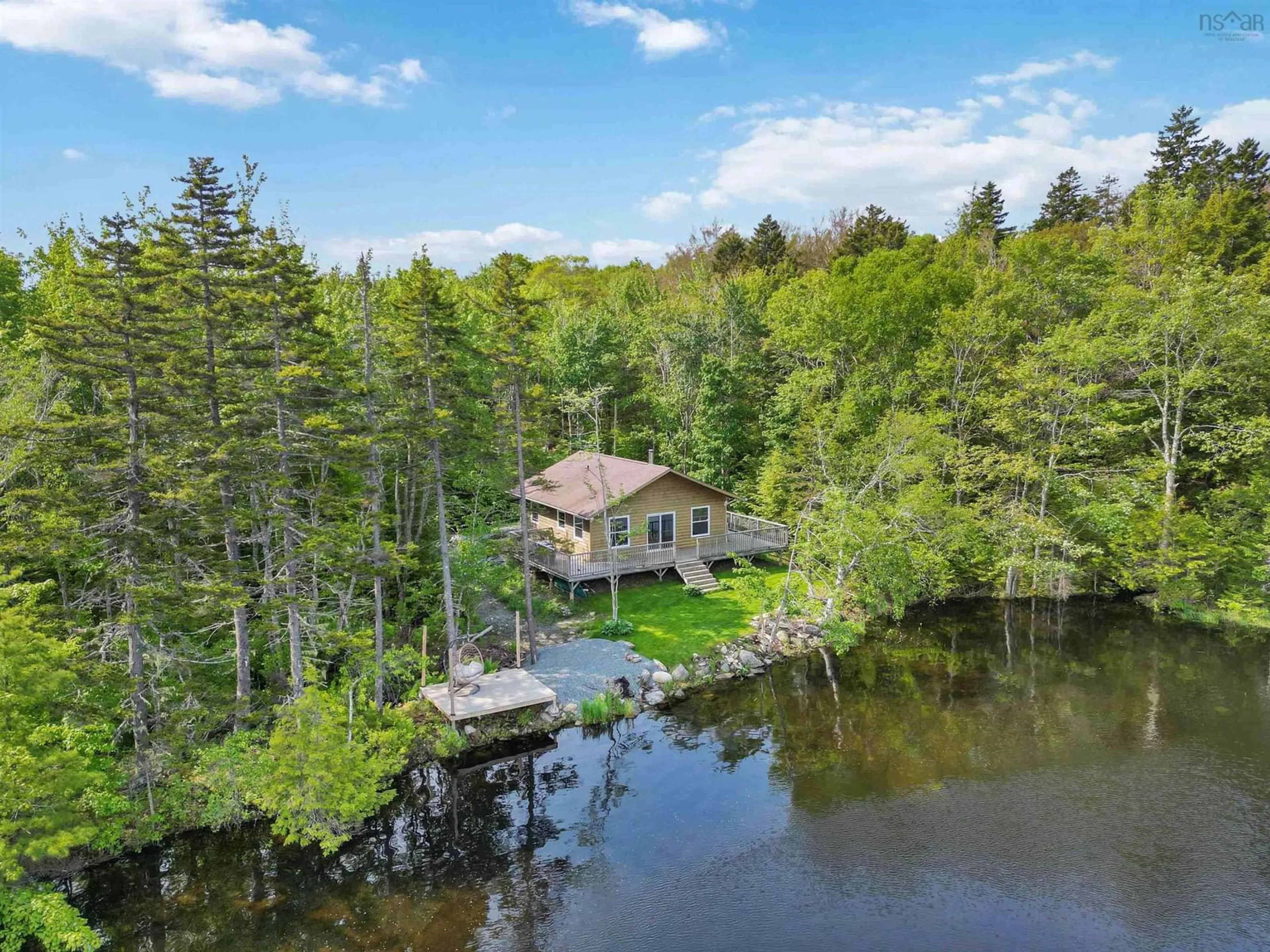 A pic from outside/outdoor area/front of a property/back of a property/a pic from drone, water/lake/river/ocean view for 60 Huber Rd, Camperdown Nova Scotia B4V 6T6