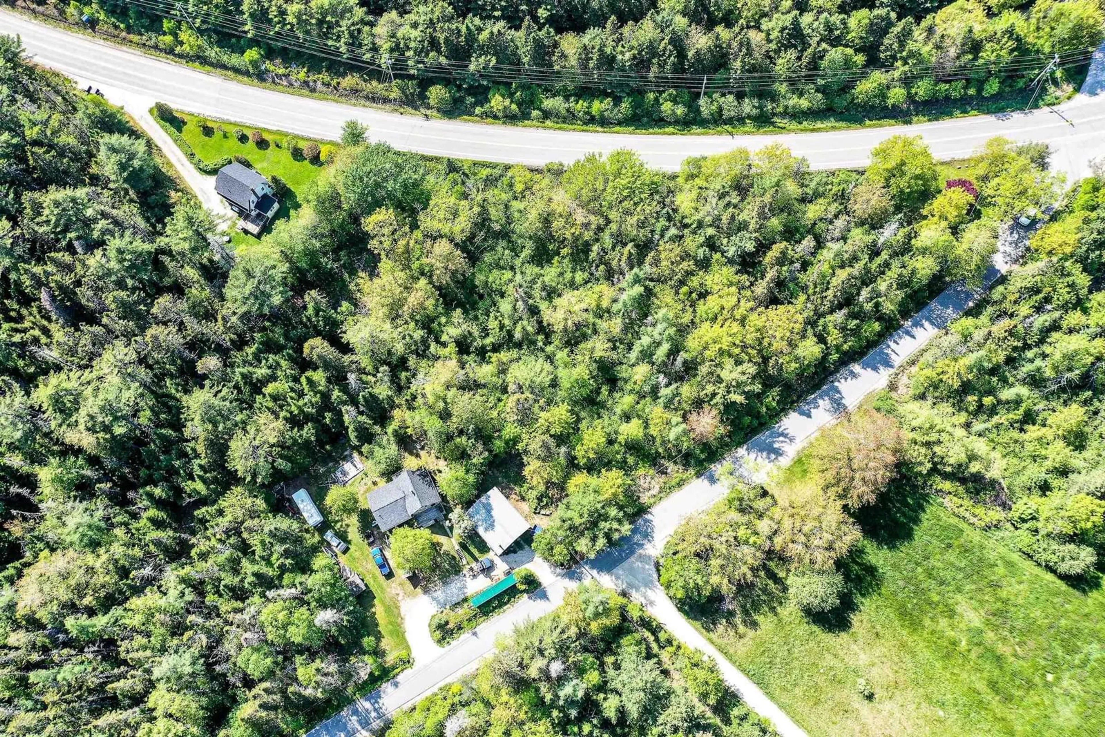 A pic from outside/outdoor area/front of a property/back of a property/a pic from drone, forest/trees view for 3577 Highway 3, East Chester Nova Scotia B0J 1J0