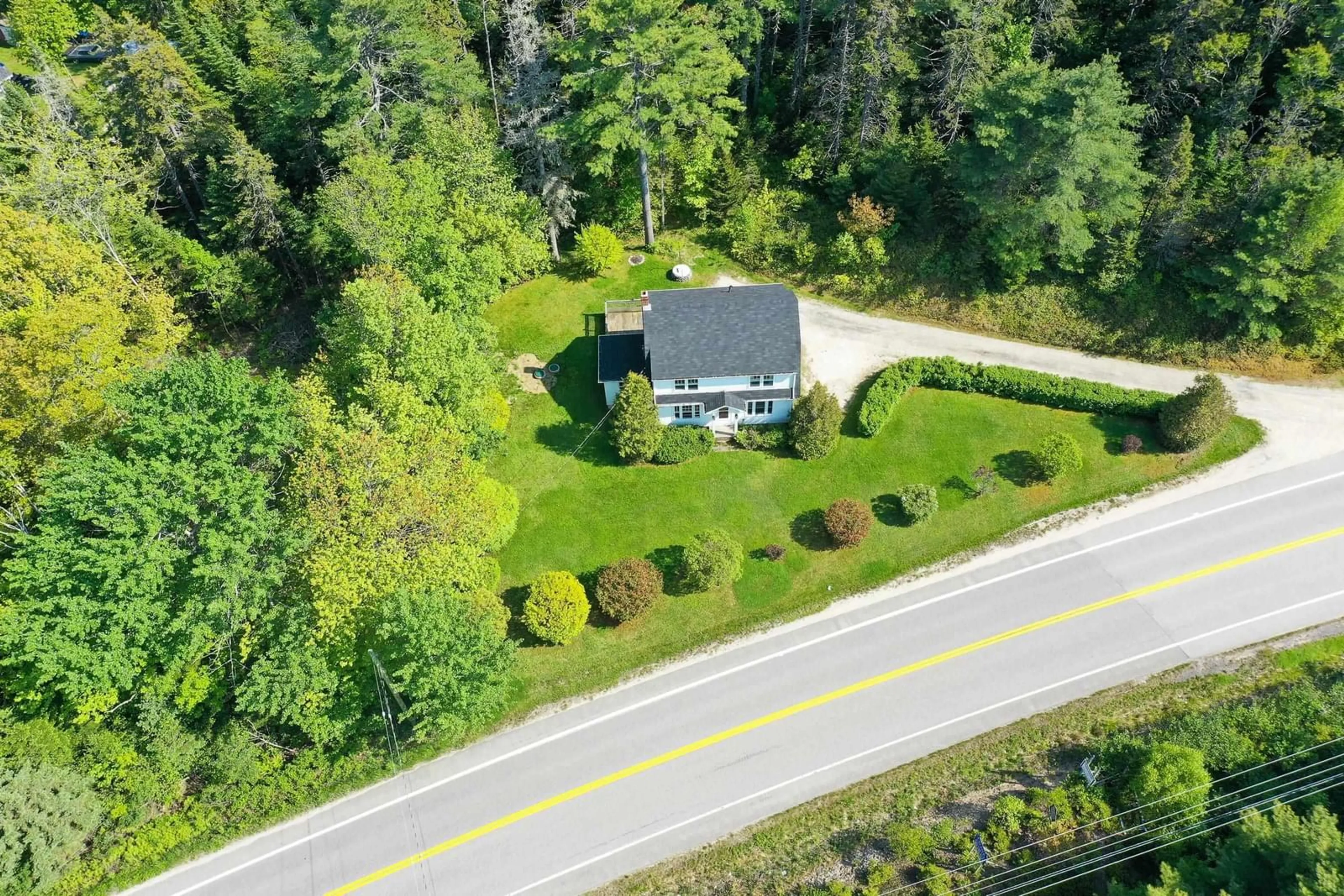 A pic from outside/outdoor area/front of a property/back of a property/a pic from drone, street for 3577 Highway 3, East Chester Nova Scotia B0J 1J0
