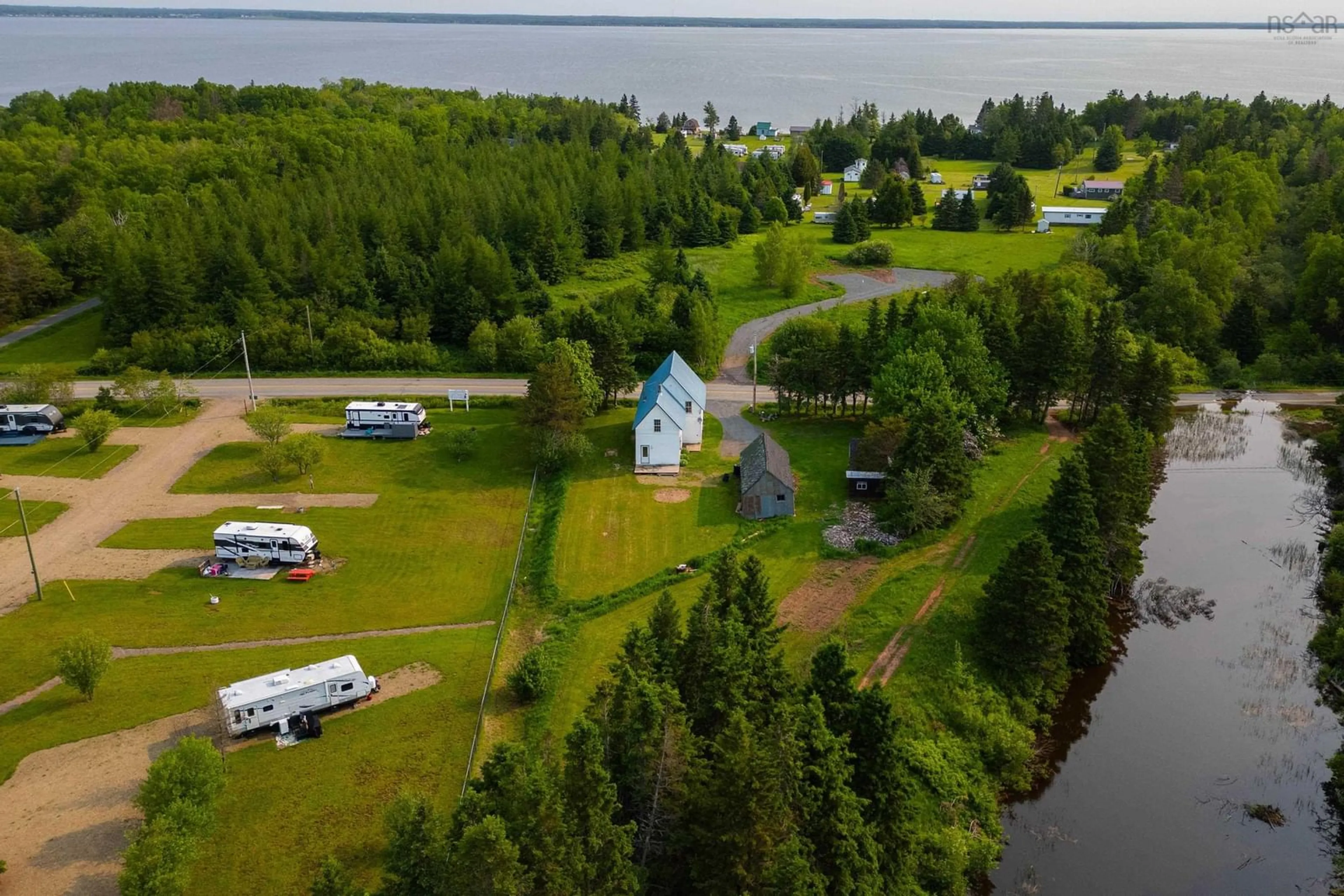 A pic from outside/outdoor area/front of a property/back of a property/a pic from drone, water/lake/river/ocean view for 780 Tidnish Head Rd, Tidnish Cross Roads Nova Scotia B4H 3X9